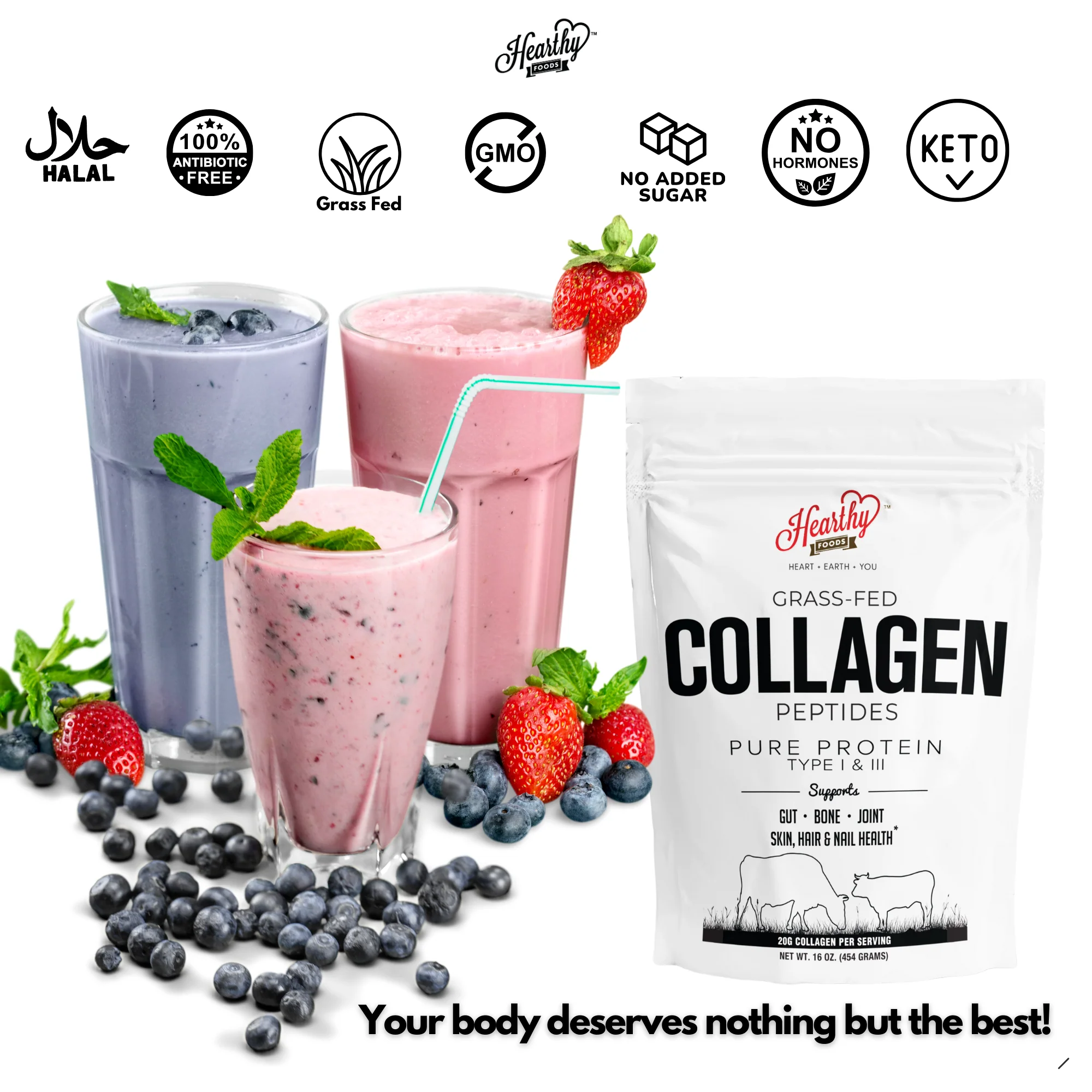 Collagen Grass-Fed Type I and Type III Peptides - Image 7