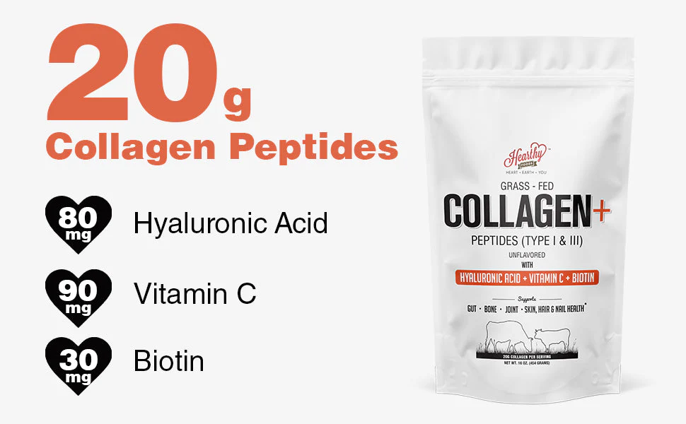Collagen+ with Hydrolyzed Collagen Powder - Biotin - Hyaluronic Acid & Vitamin C - Image 4