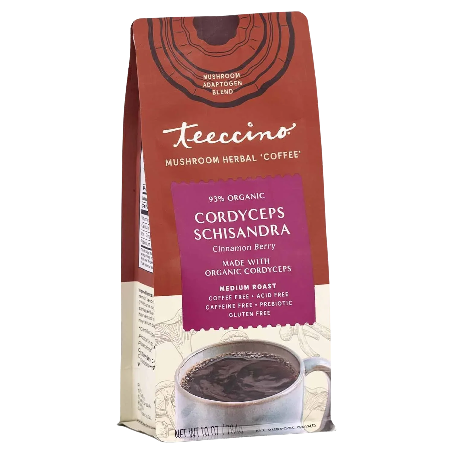 Cordyceps Schisandra Cinnamon Berry Mushroom Herbal Coffee