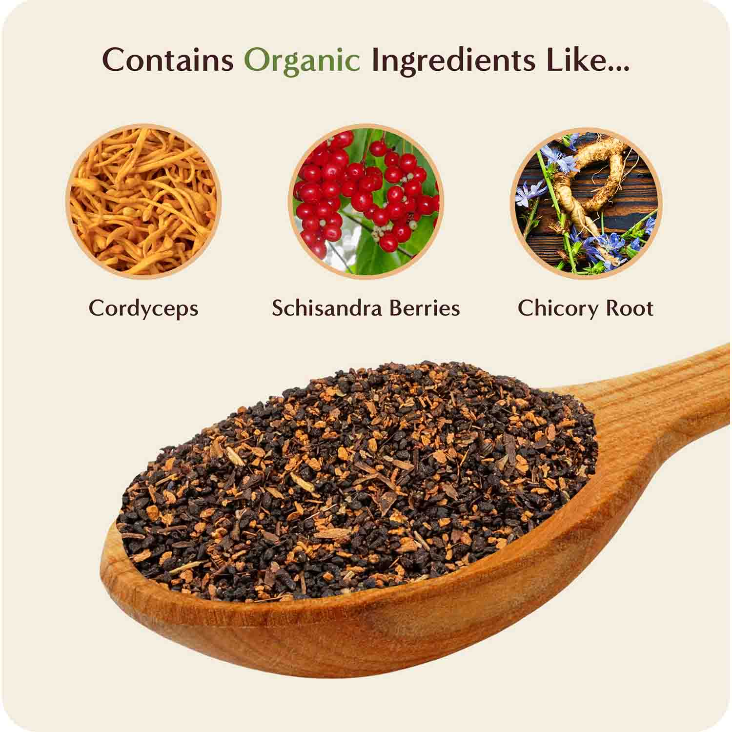 Cordyceps Schisandra Cinnamon Berry Mushroom Herbal Coffee - Image 5