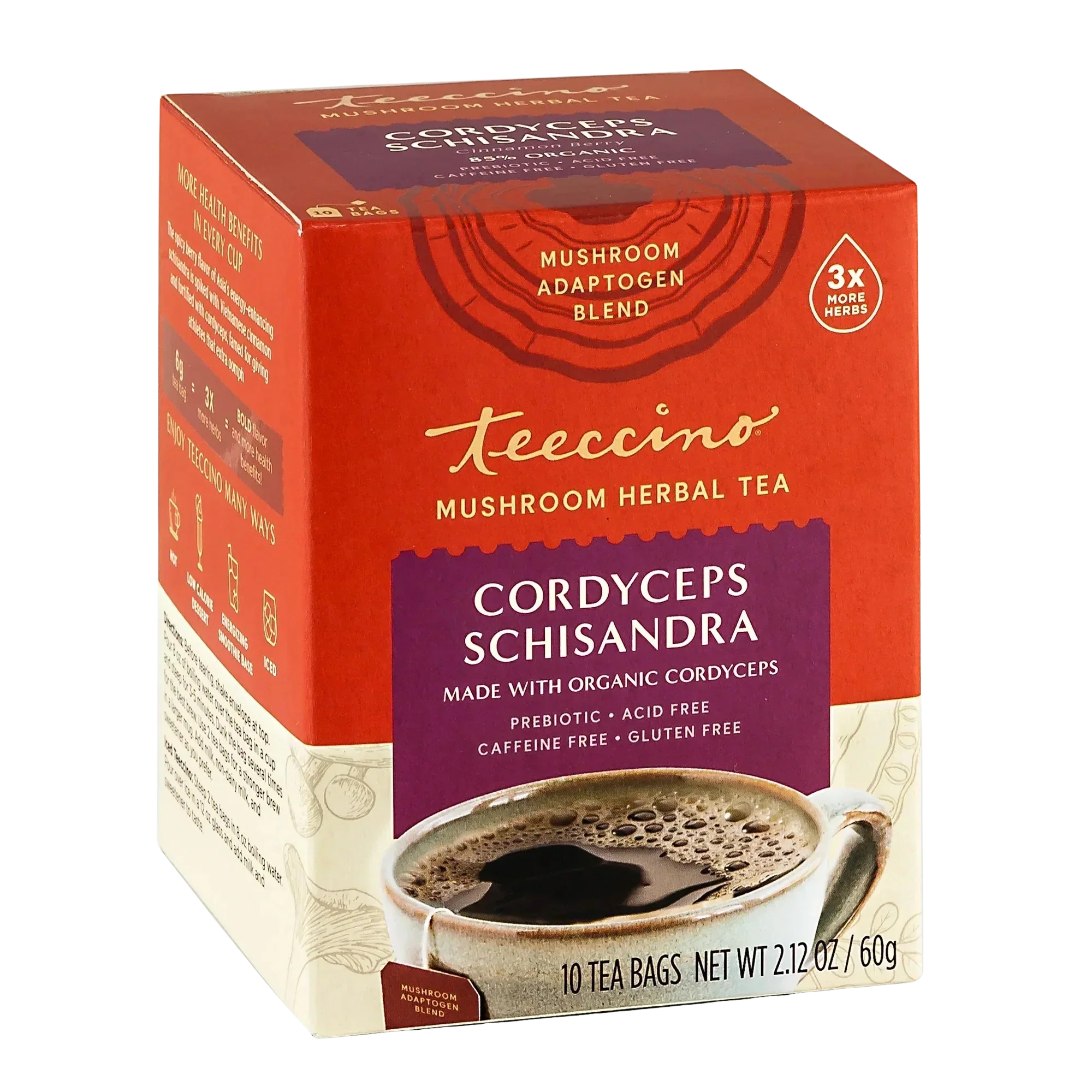 Cordyceps Schisandra Cinnamon Berry Mushroom Herbal Tea - Image 5