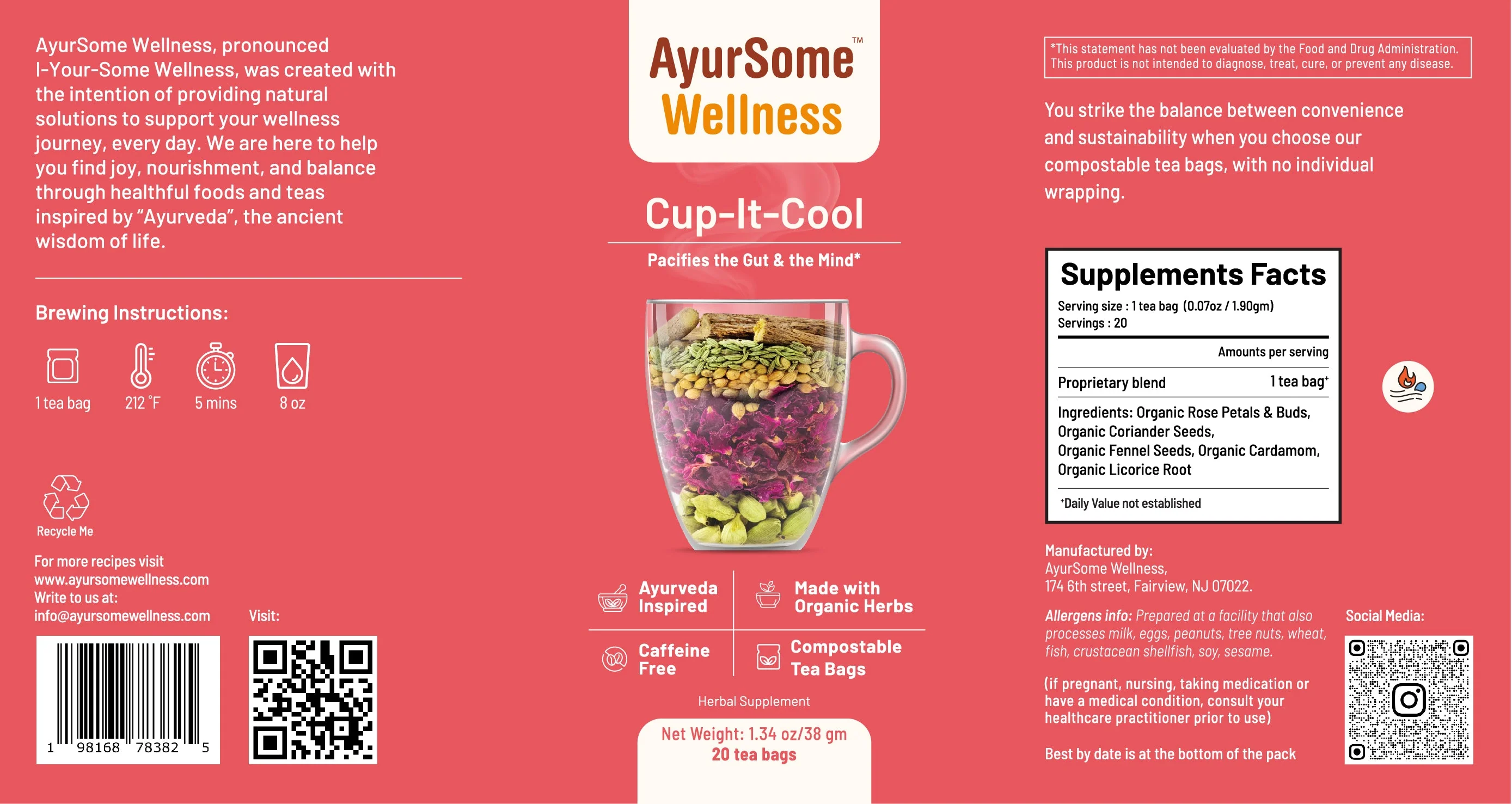 Cup-It-Cool Tea | Organic Rose & Licorice Herbs Tea Blend - Image 5