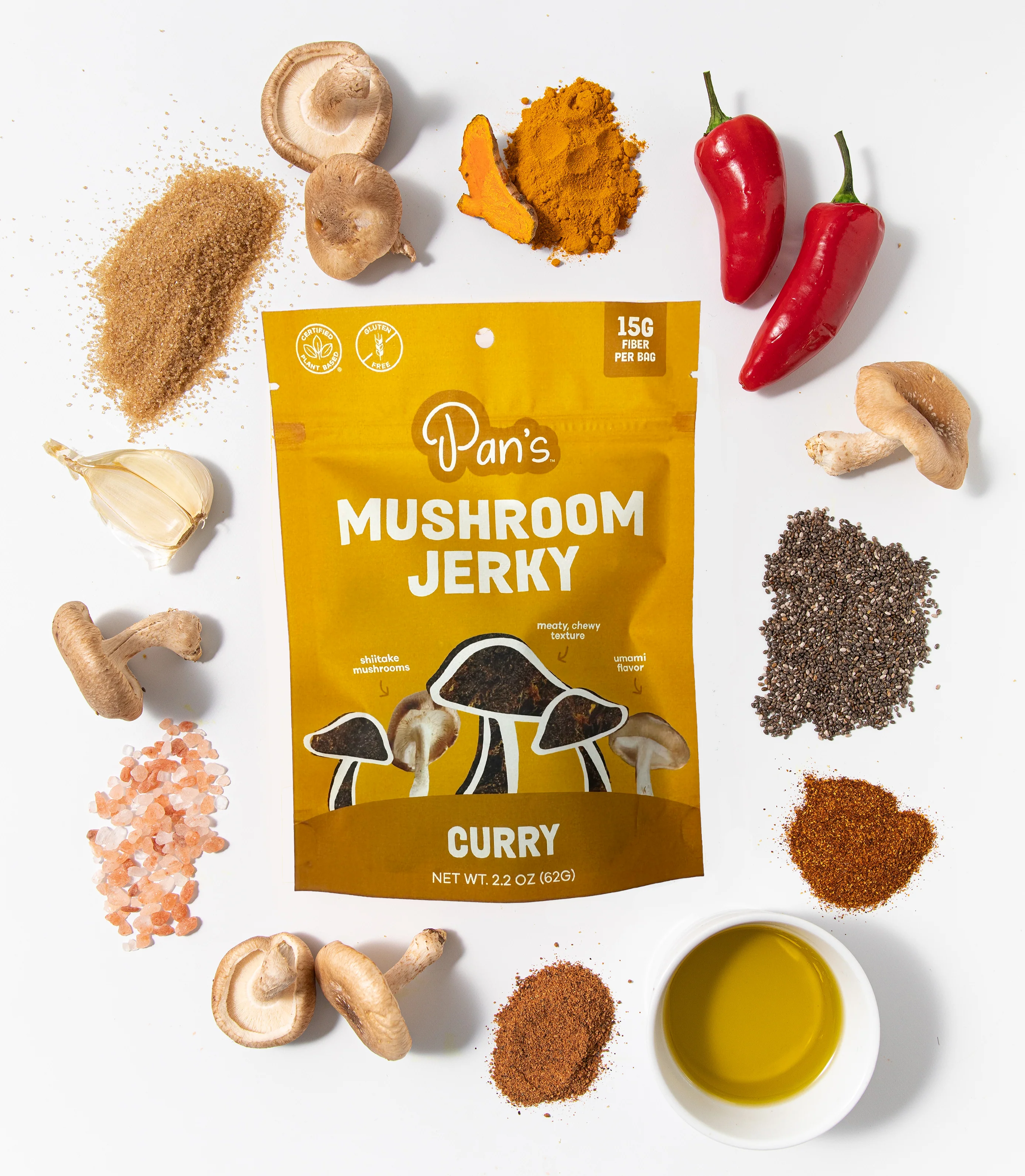 Curry Mushroom Jerky - Image 3