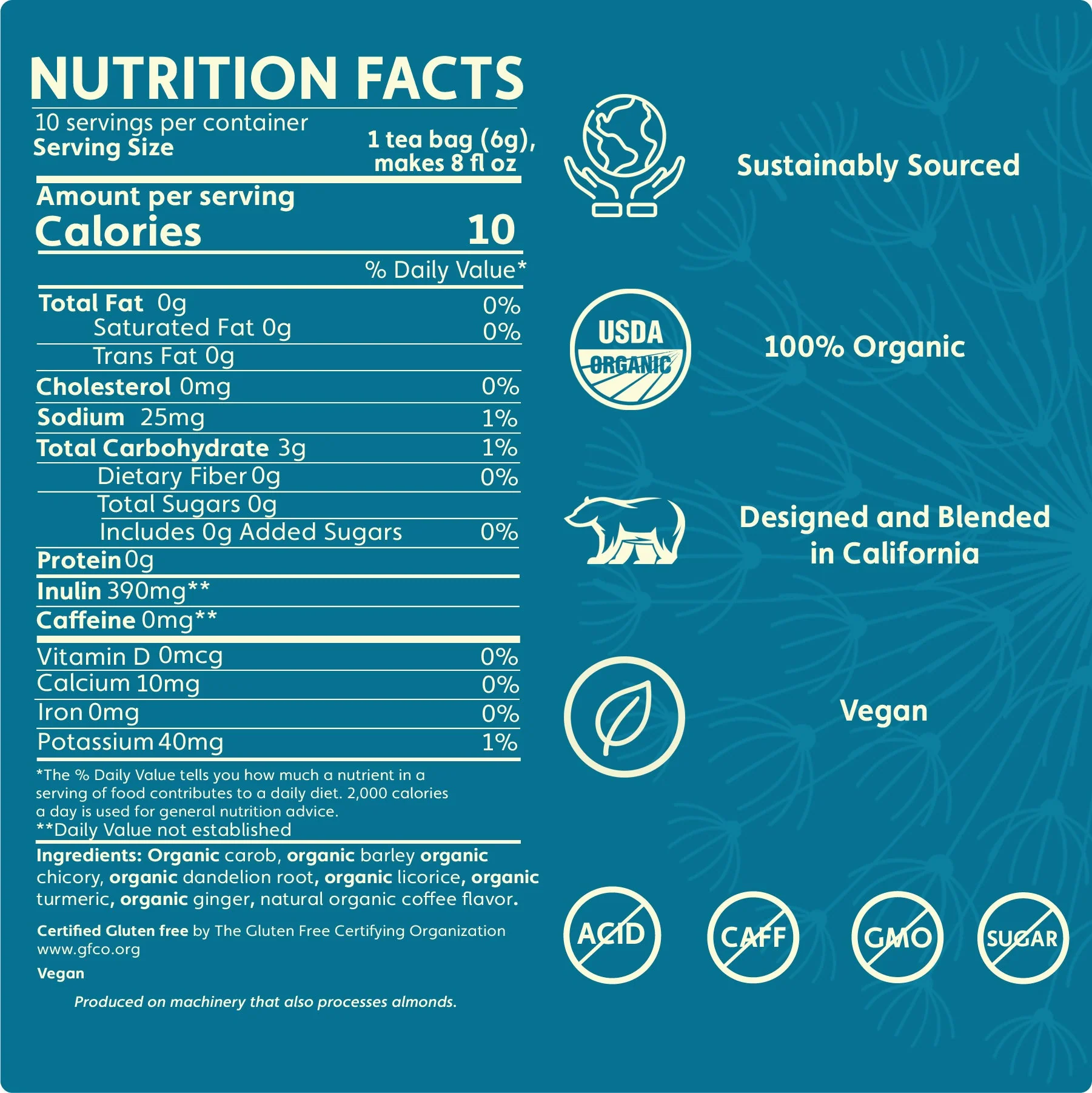 Dandelion Turmeric Roasted Herbal Tea - Image 6