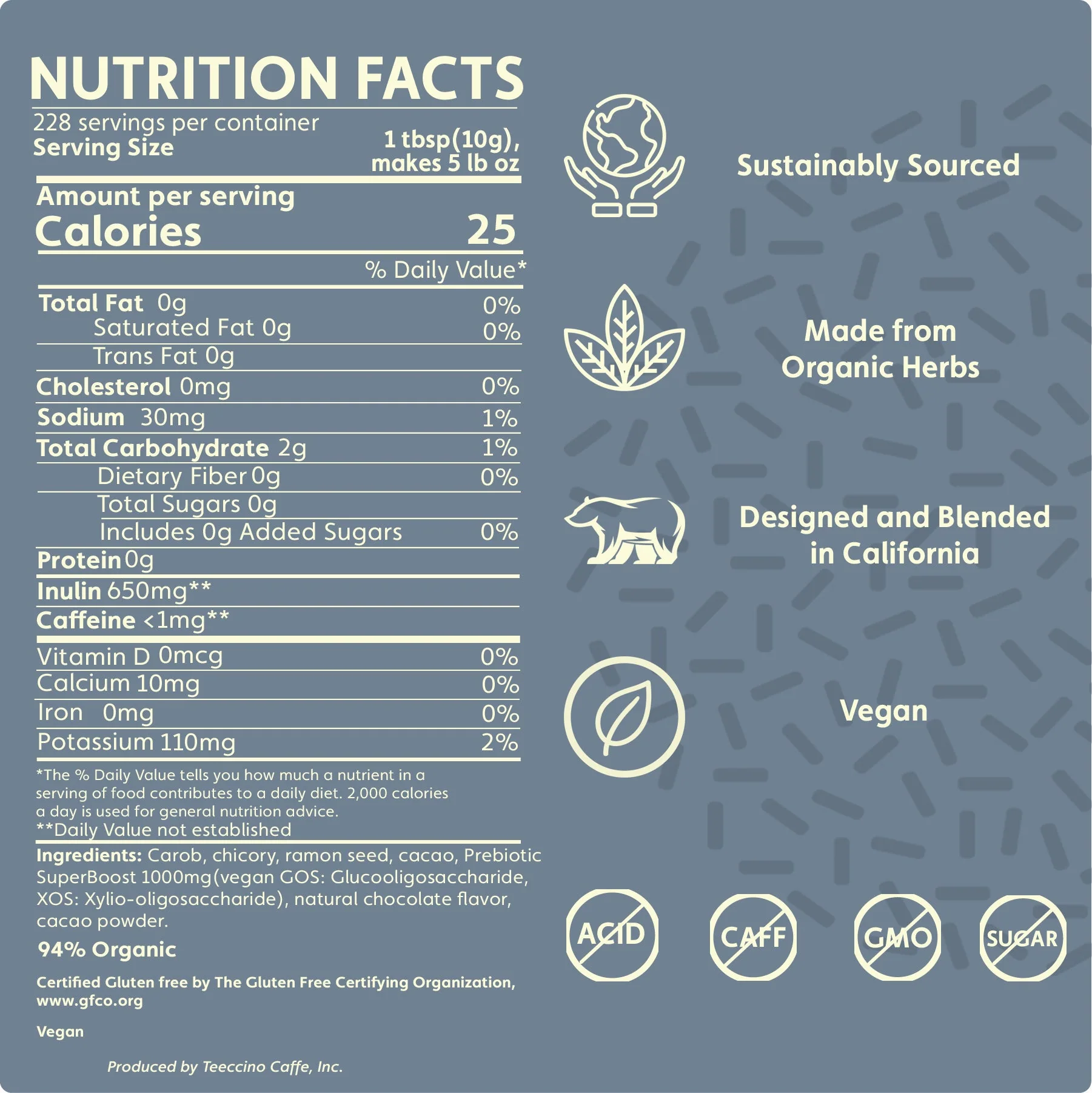 Dark Chocolate Prebiotic SuperBoost Herbal Coffee - Image 6