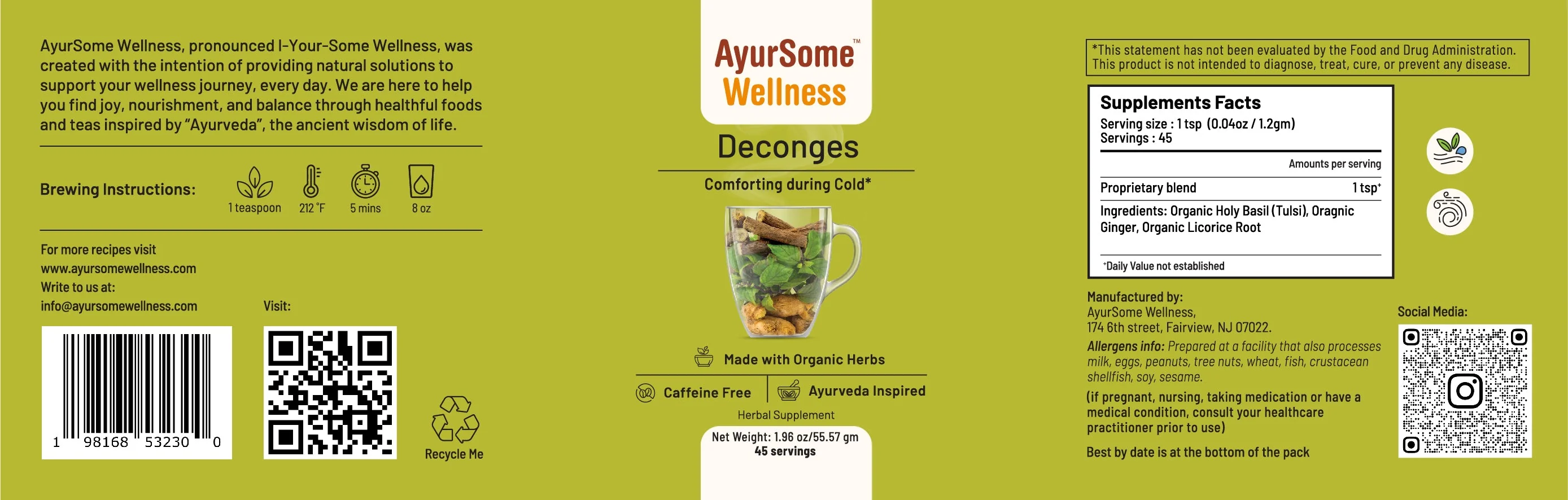 Deconges Tea | Organic Holy Basil Tea Blend - Image 6