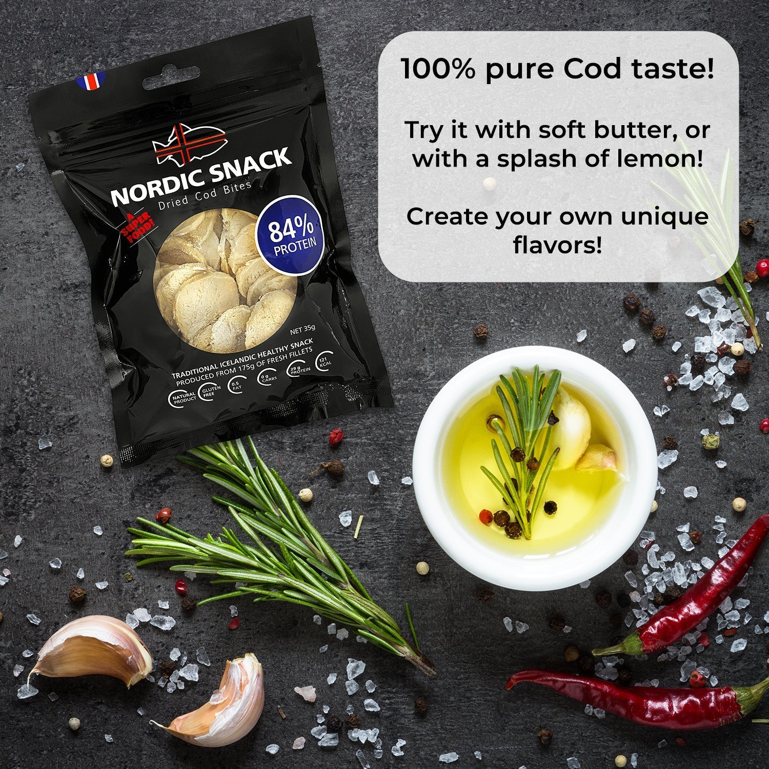 Dried Cod Bites, Hardfiskur Nordic Snack Bundle - Image 4