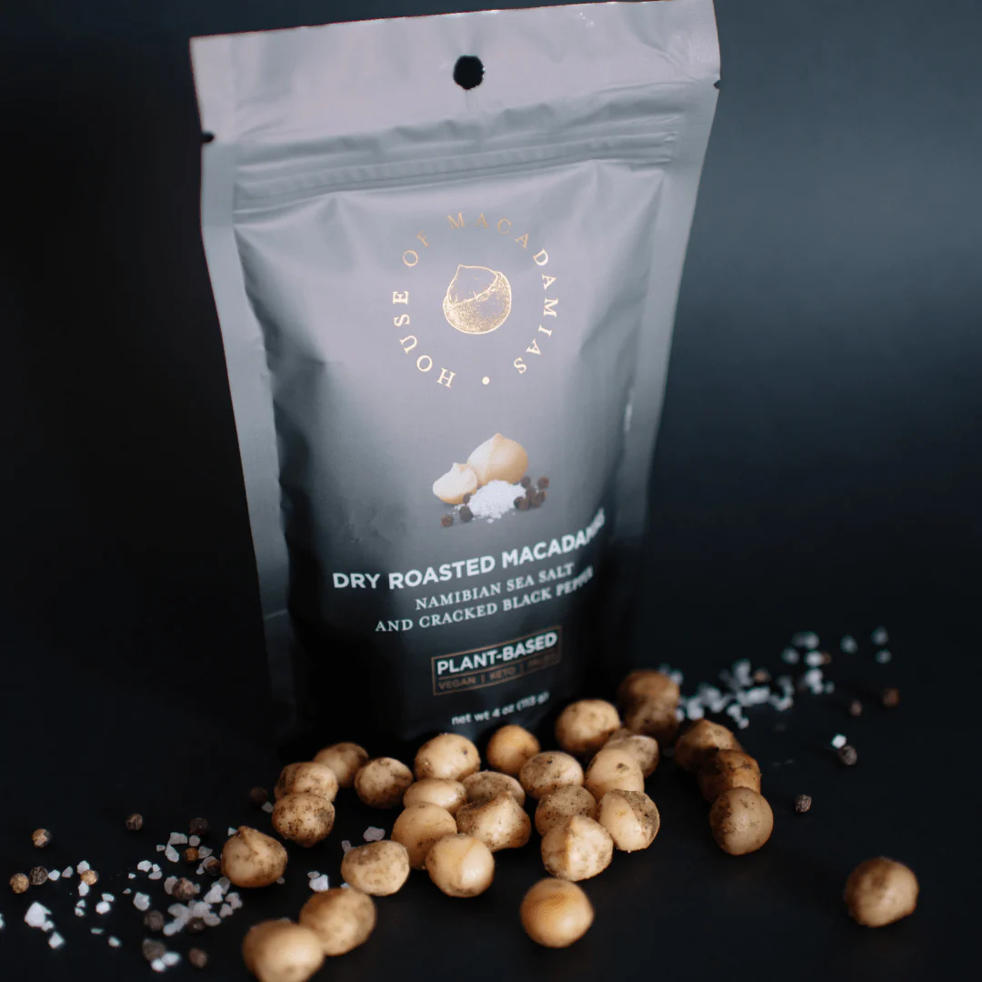 Dry Roasted Macadamia Nuts with Namibian Sea Salt & Black Pepper (4oz x 6 Bags) - Image 2