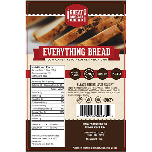 Everything Sliced Bread - 0g Net Carb, High in Protein, High Fiber, Non-GMO - Image 3