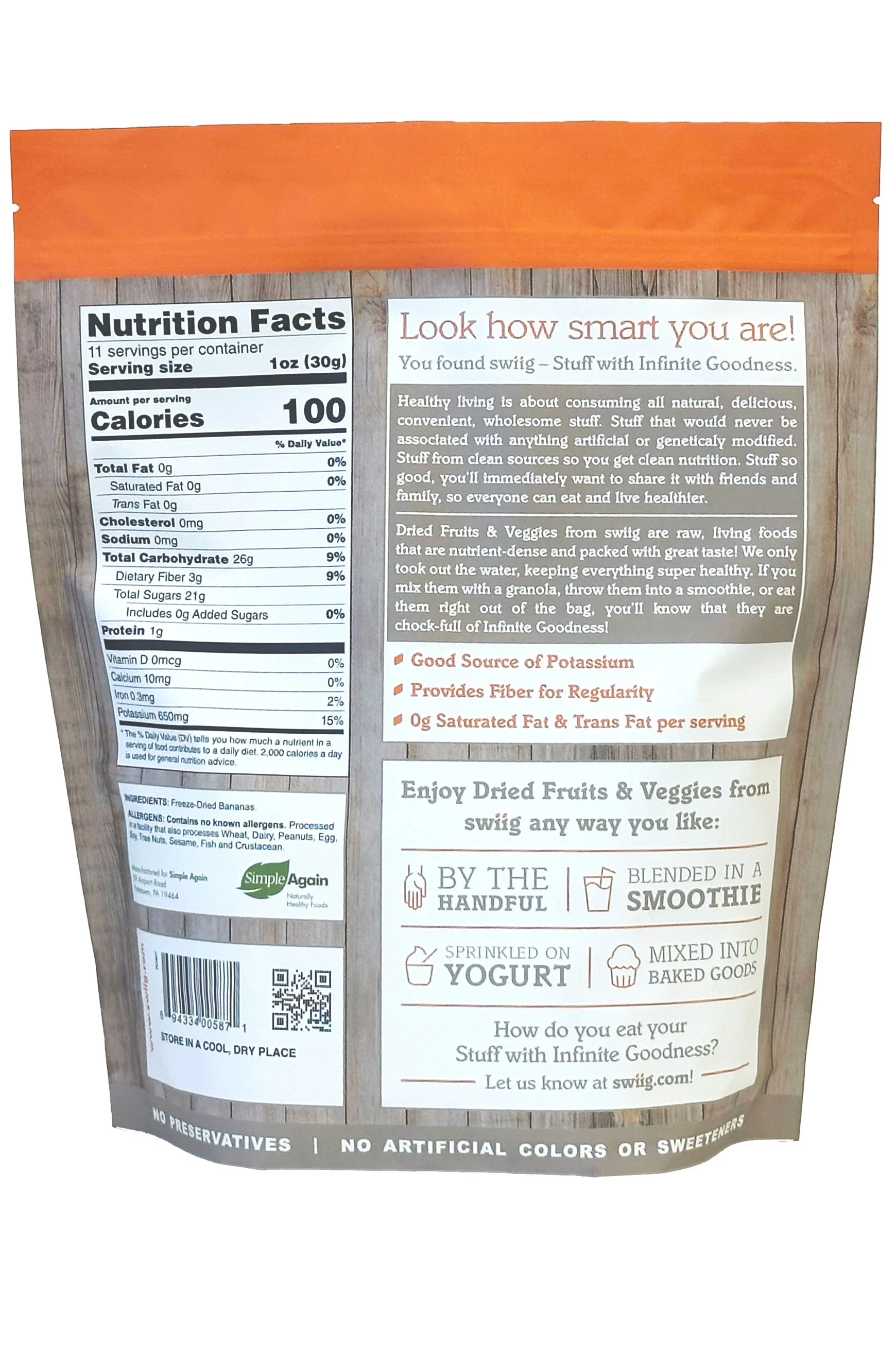 Freeze-Dried Bananas - 12oz bag - Image 2