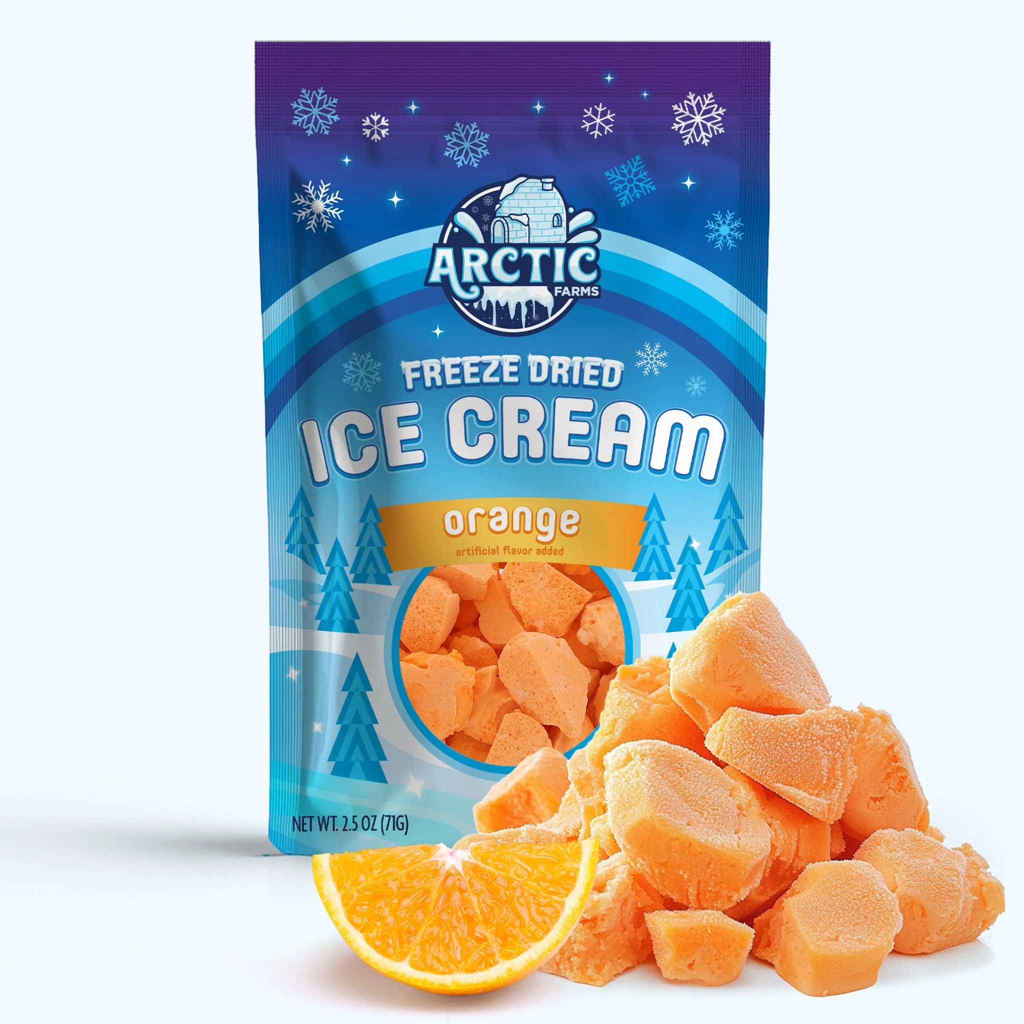 Freeze Dried Ice Cream That Does Not Melt (Bits) Orange - Image 6