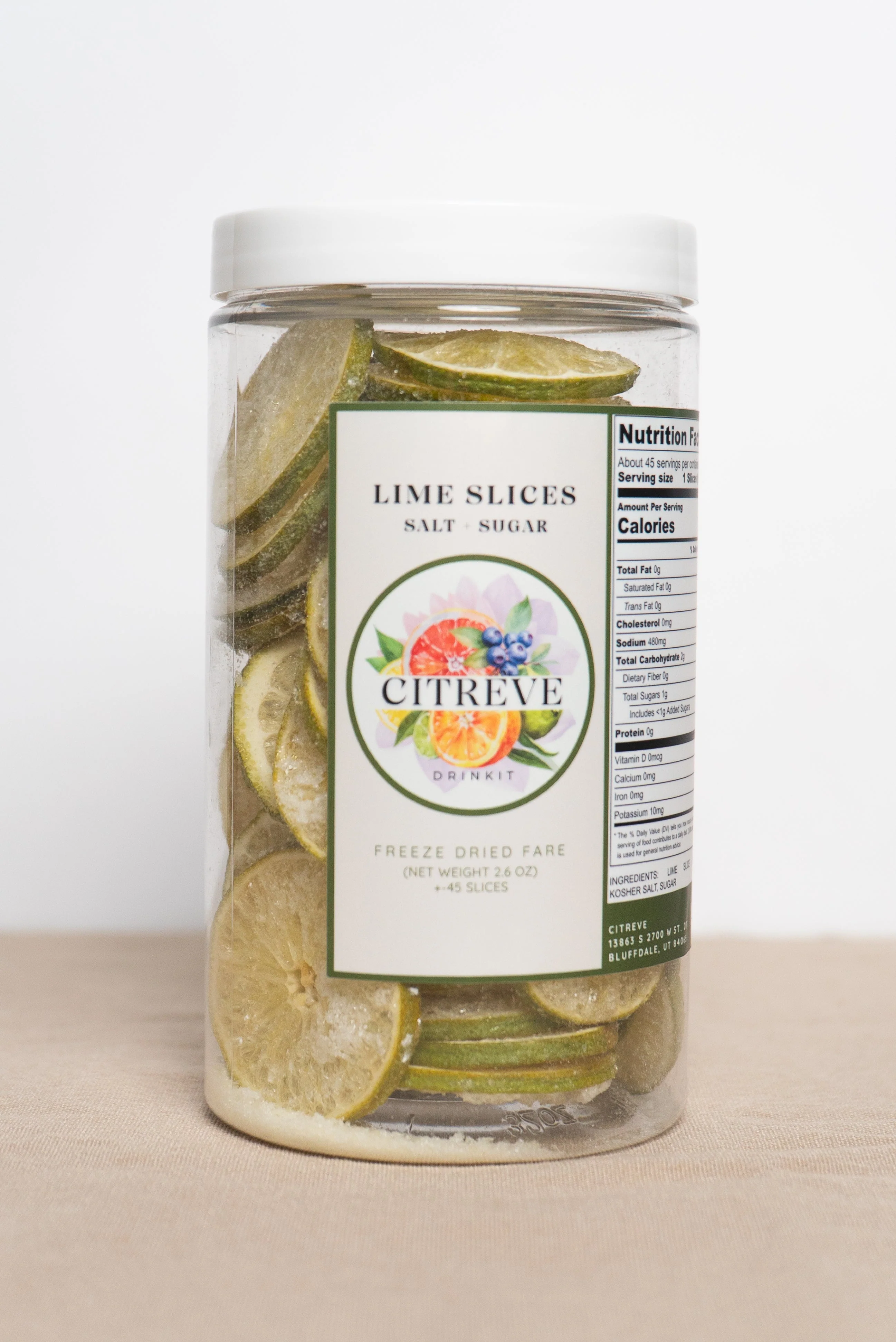 Freeze-Dried Lime Slices with Kosher Salt + Sugar - Image 3