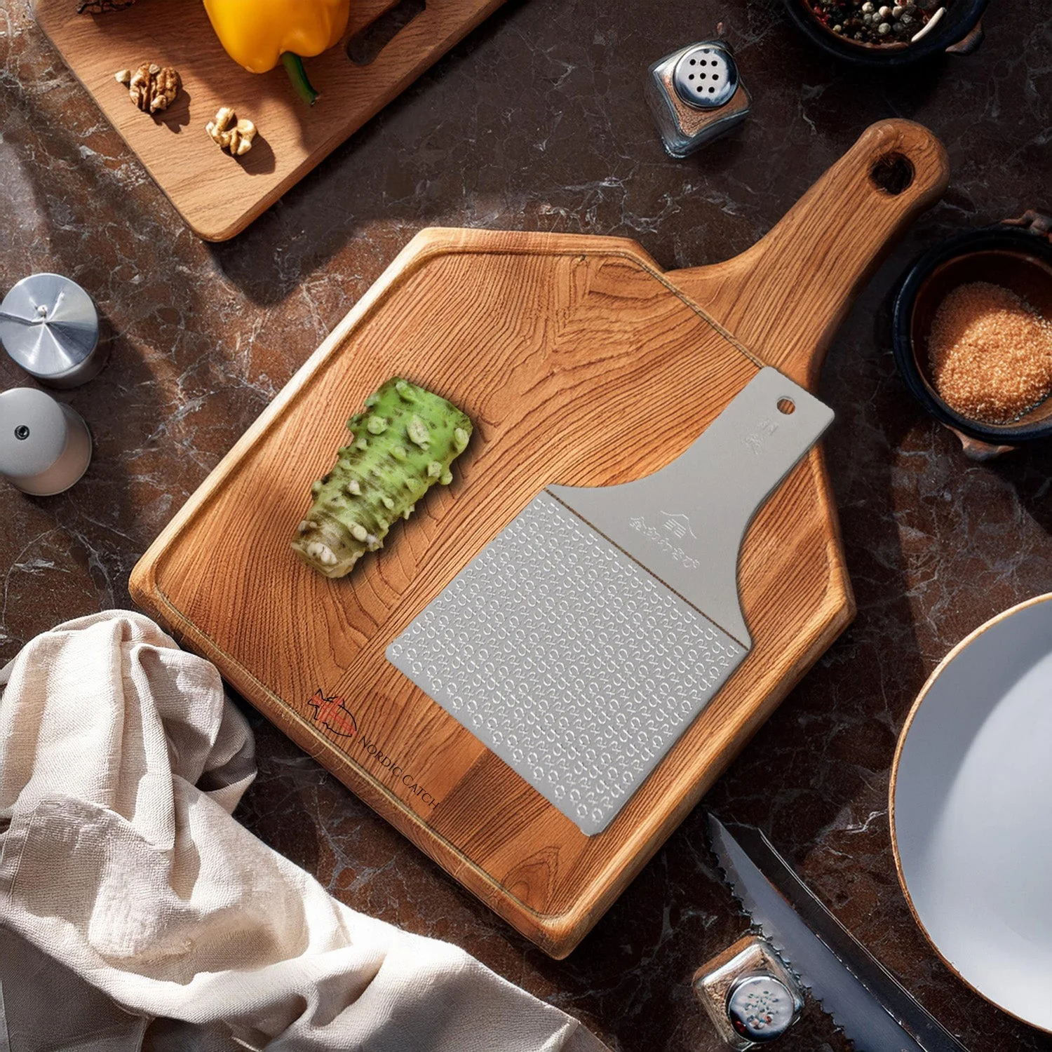Fresh Japanese Wasabi Root + Steel Shark Grater Bundle - Image 7