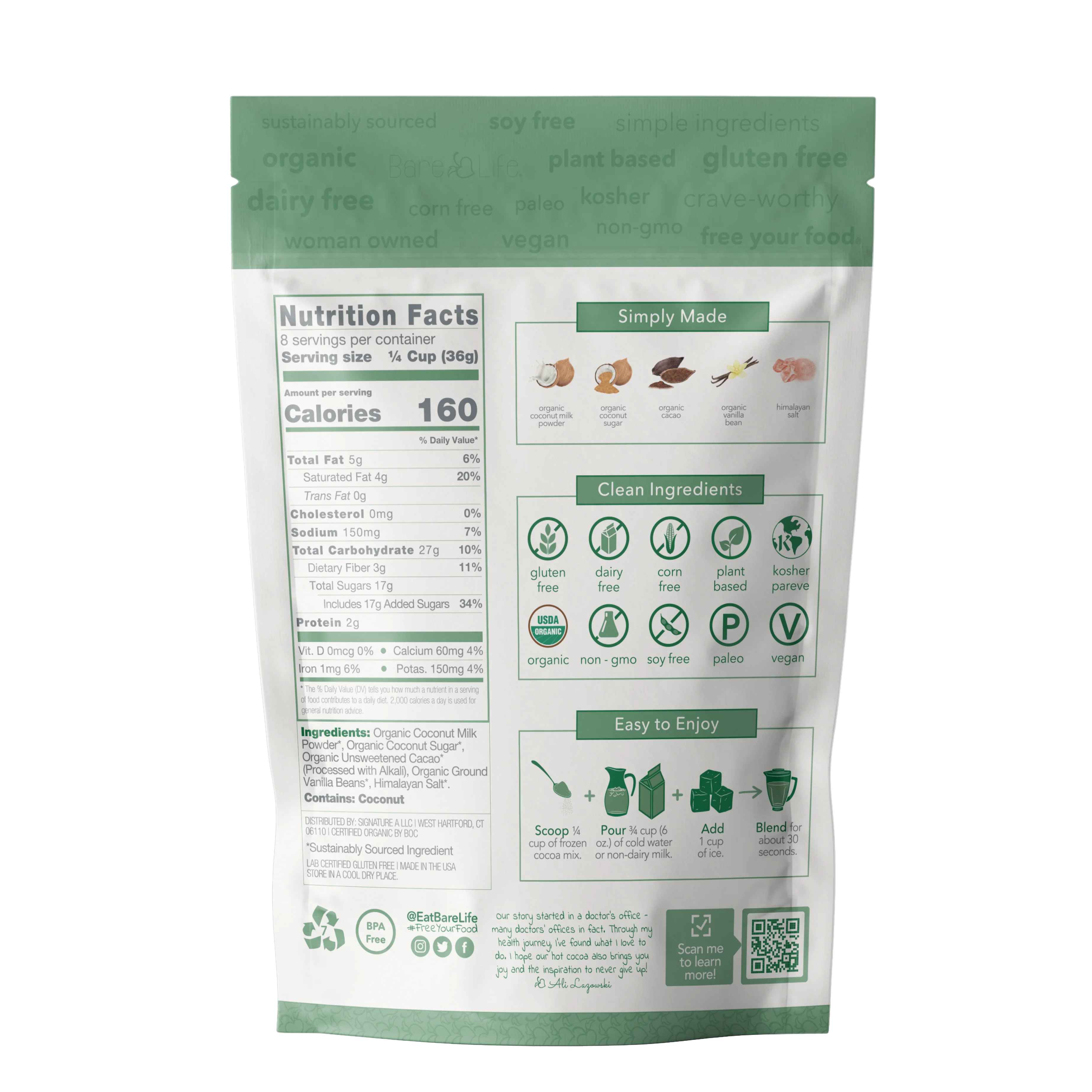 Frozen Hot Cocoa Mix | Gourmet Frappe | Dairy Free, Gluten Free, Vegan, Organic - Image 6