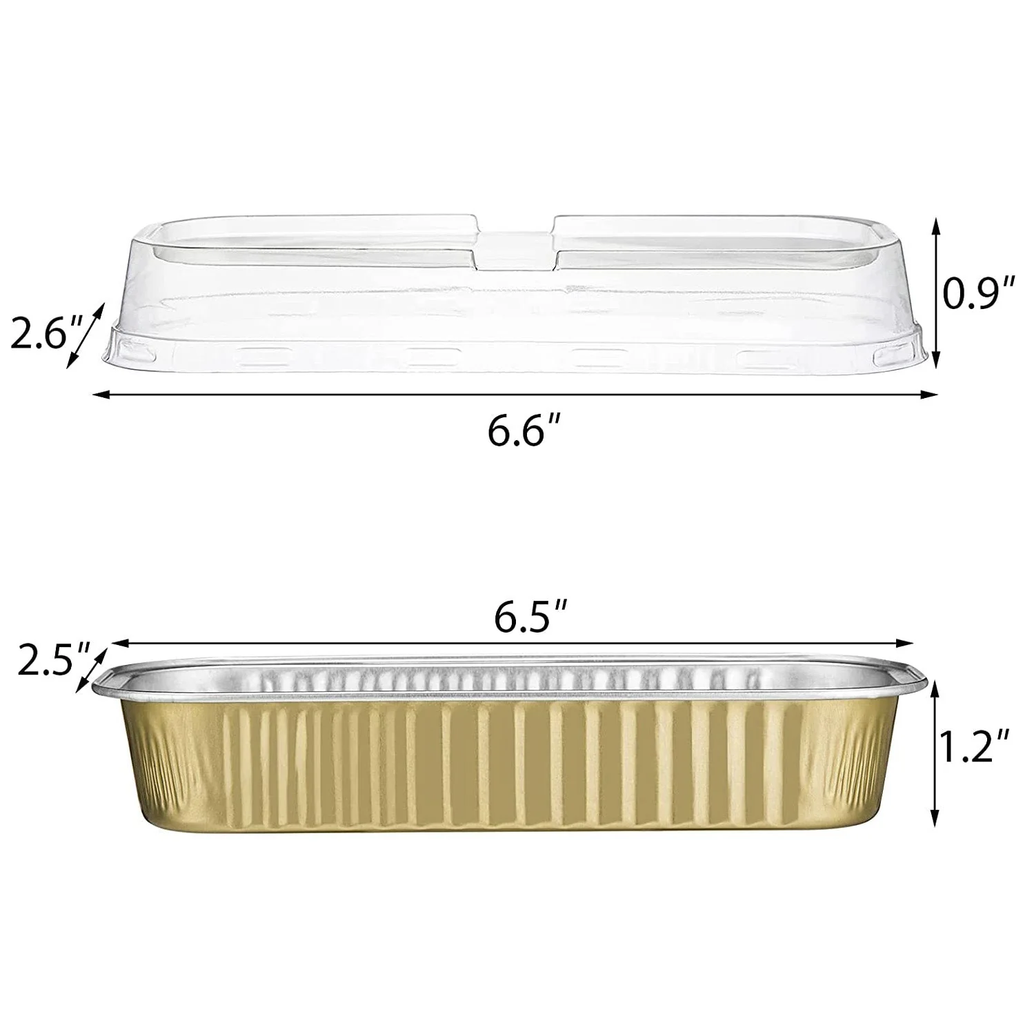 Gold Narrow Pan with Lid - Image 3