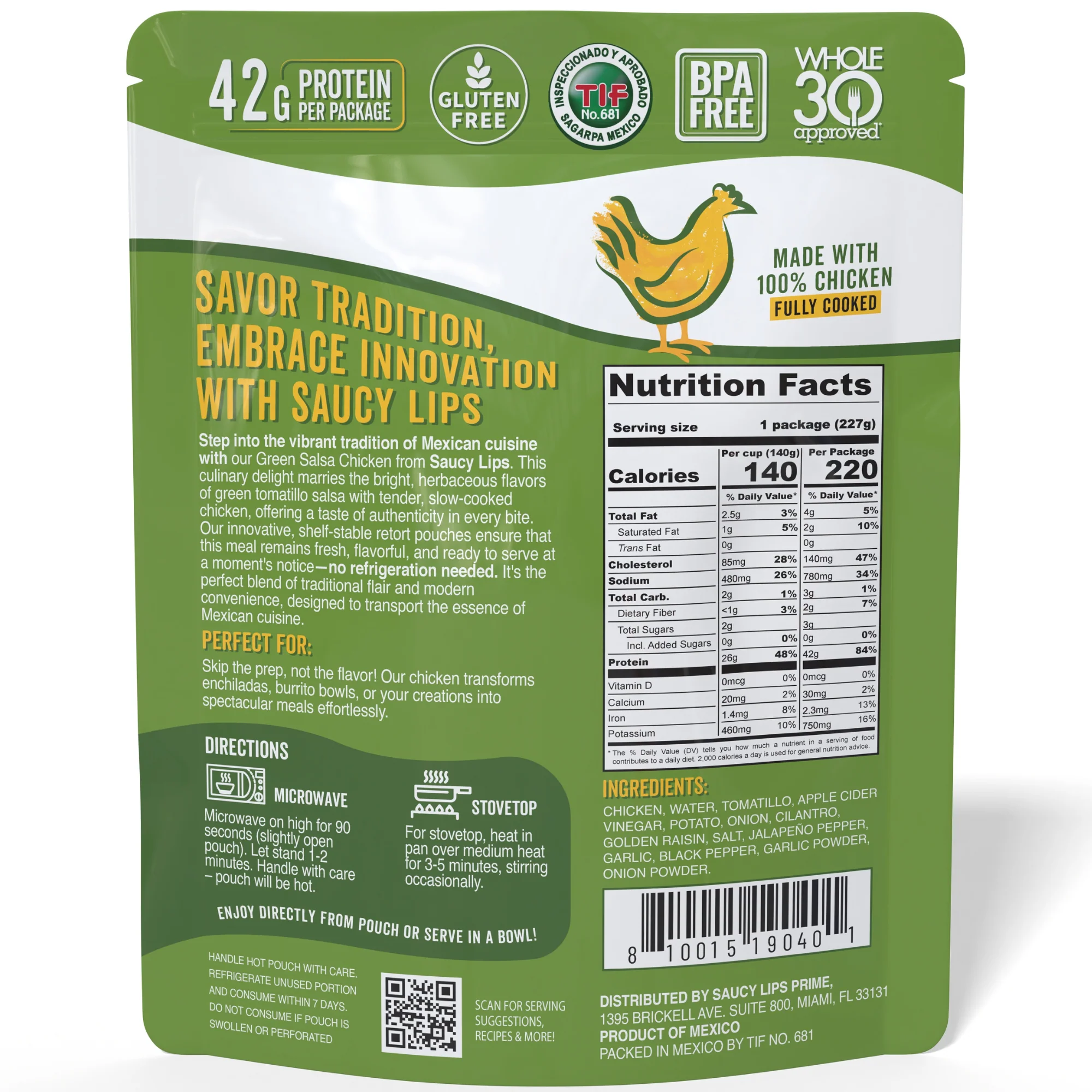 Green Salsa Chicken – 42g Protein | Ready in 90 Seconds - Image 2