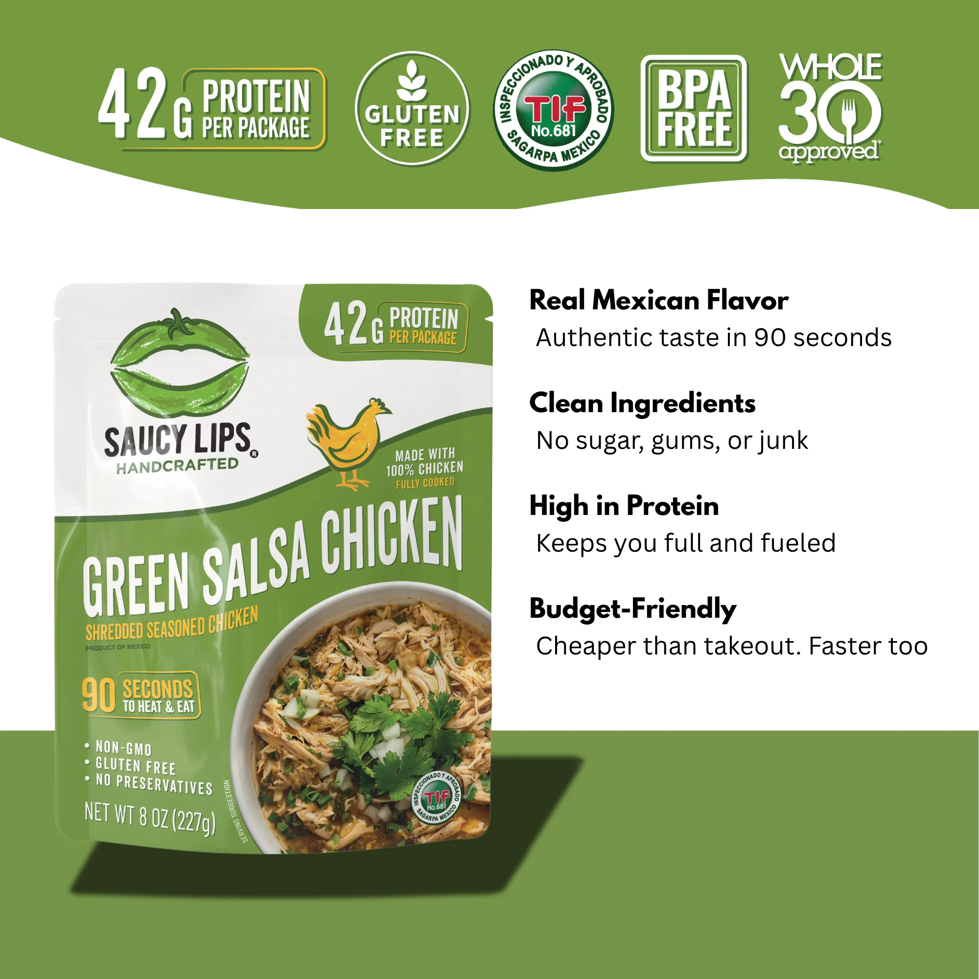 Green Salsa Chicken – 42g Protein | Ready in 90 Seconds - Image 6