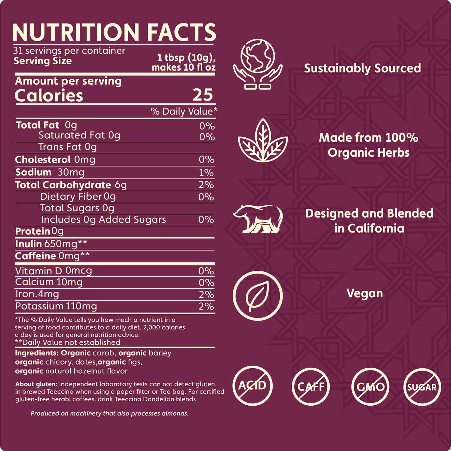 Hazelnut Chicory Herbal Coffee - Image 3
