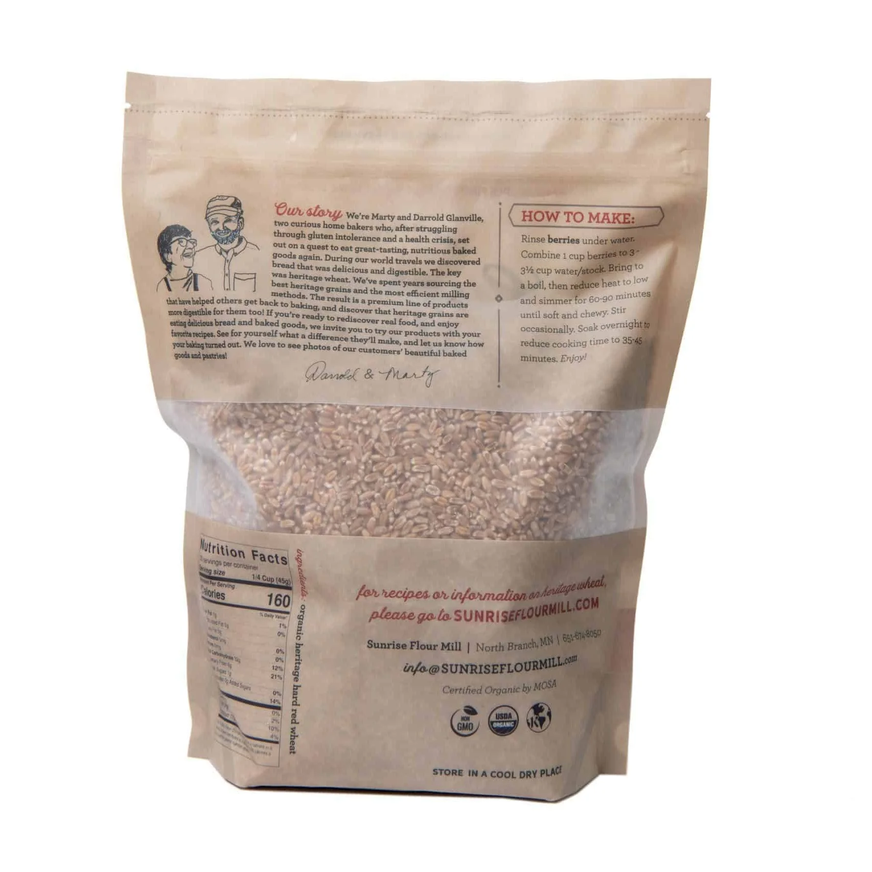 Heritage Hard Red Wheat Berries - Image 3