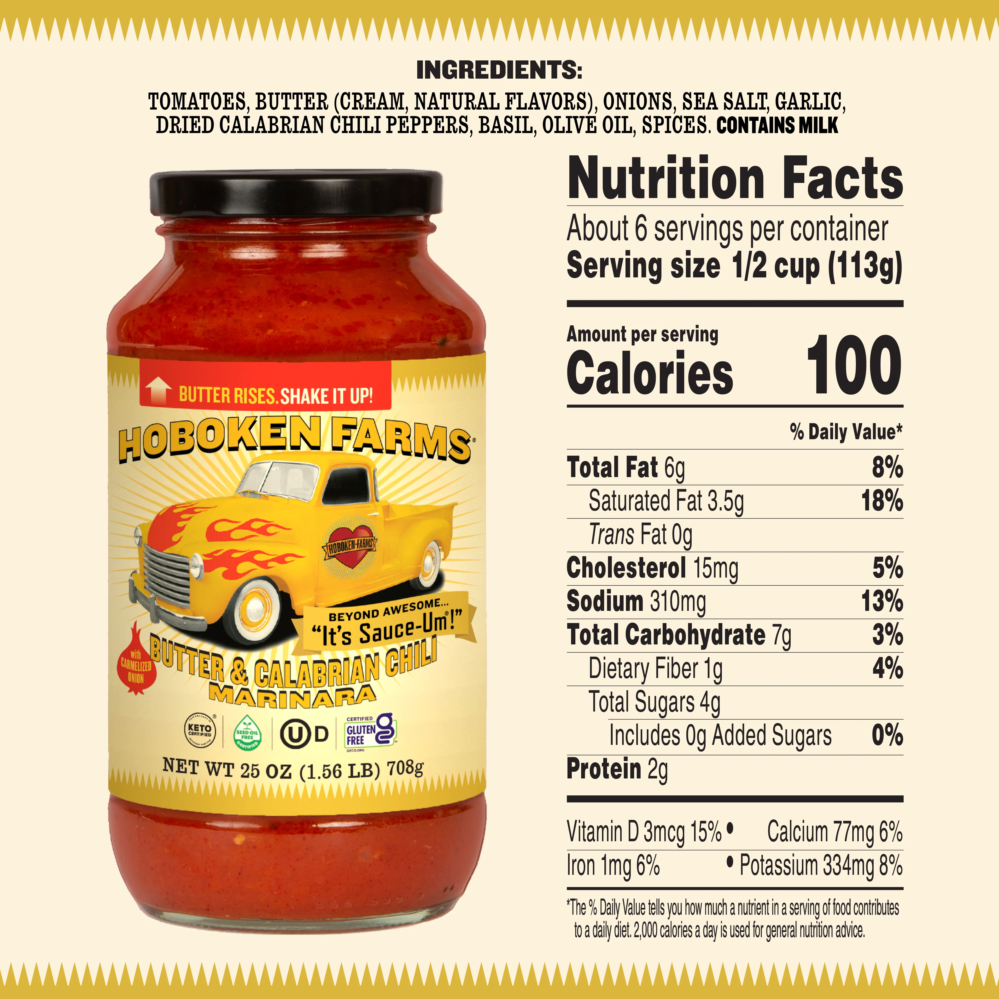 Hoboken Farms Butter & Calabrian Chili Marinara Sauce 2 Pack - Image 3