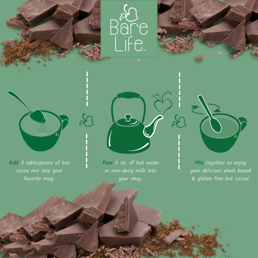 Instant Dairy Free Coconut Hot Cocoa Mix  |  10 Serving Pouch | Gluten Free, Vegan and Organic - Image 6
