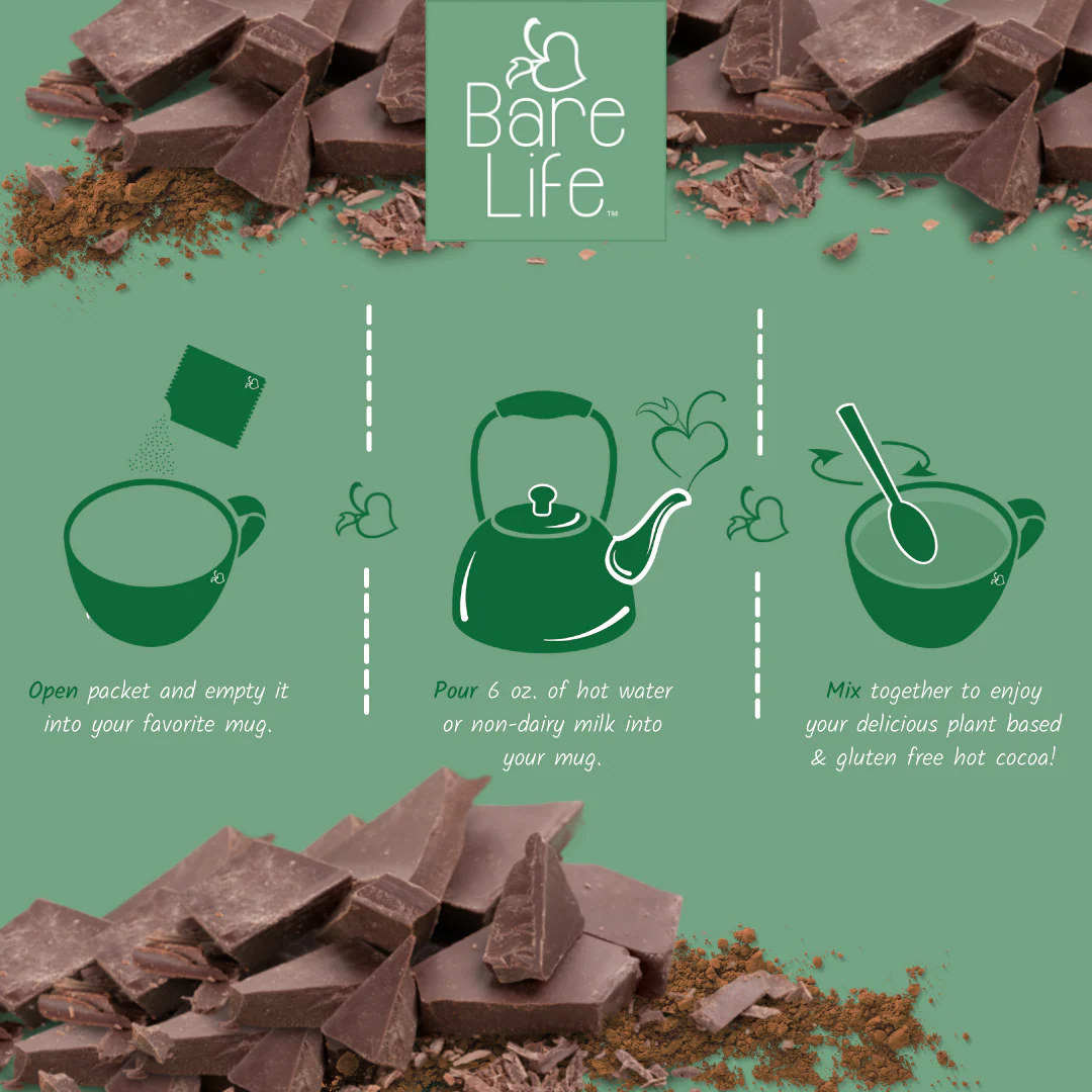 Instant Dairy Free Coconut Hot Cocoa Mix  | Single Serving 10 Pack |Gluten Free, Vegan and Organic - Image 9