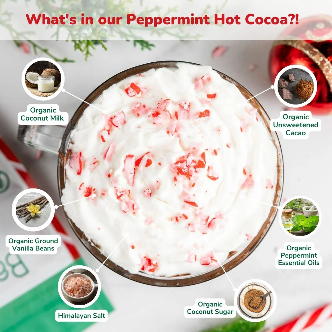 Instant Dairy Free Peppermint Hot Cocoa Mix  |  20 Pack Single Serving | Gluten Free, Vegan and Organic - Image 5