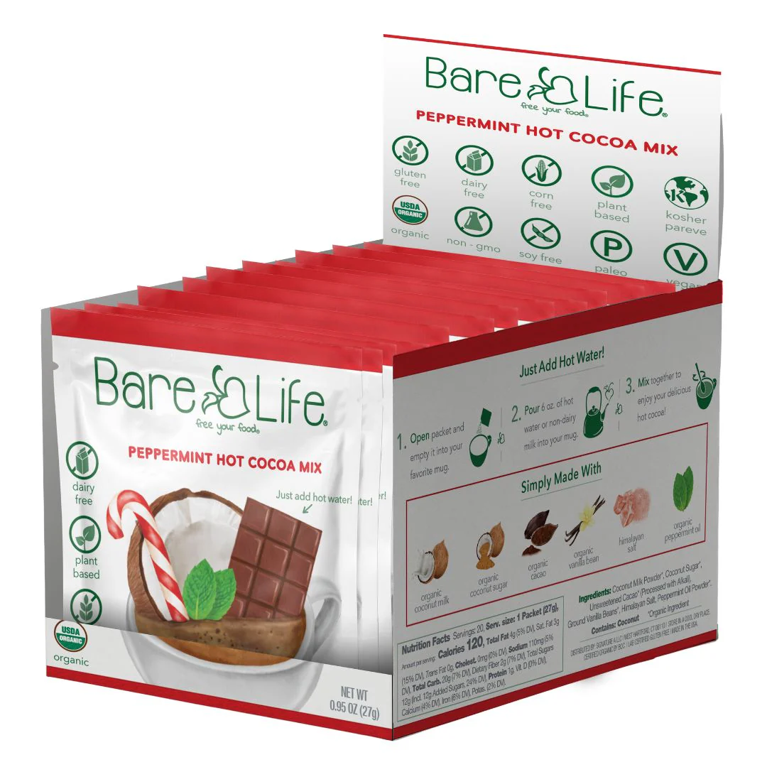 Instant Dairy Free Peppermint Hot Cocoa Mix  |  20 Pack Single Serving | Gluten Free, Vegan and Organic - Image 7