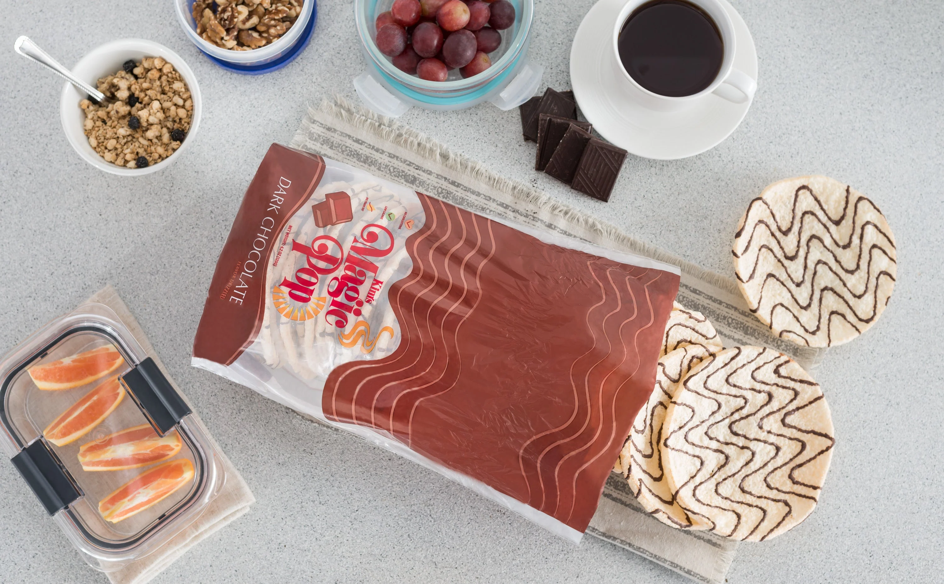 Kim's Magic Pop - Salted Caramel Flavor Drizzled & Dark Chocolate Combination [6 pack, 12 pack] - Image 2