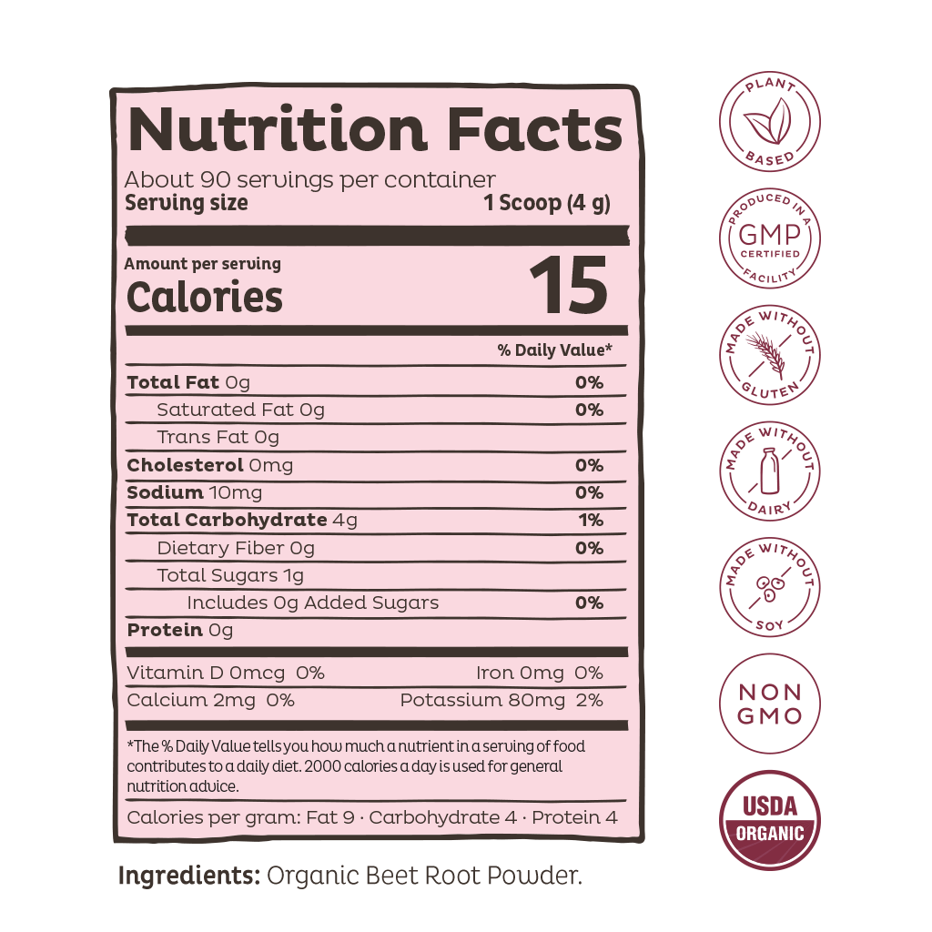 Organic Beet Root Powder, 90 Servings - Image 5