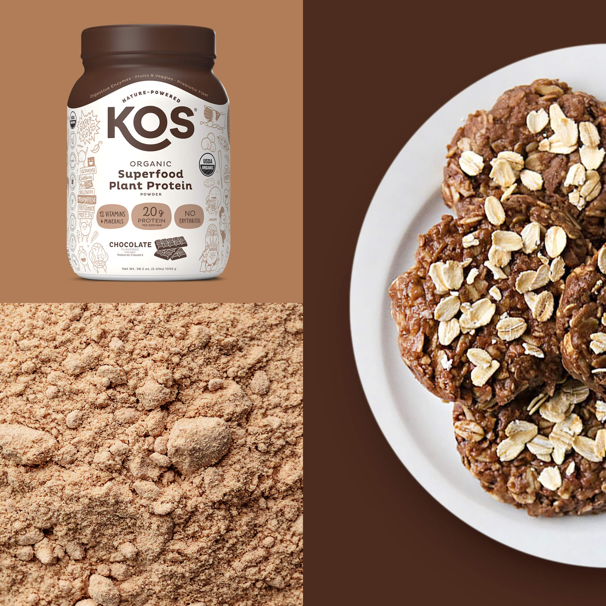 Organic Plant Protein, Chocolate, 28 Servings - Image 12