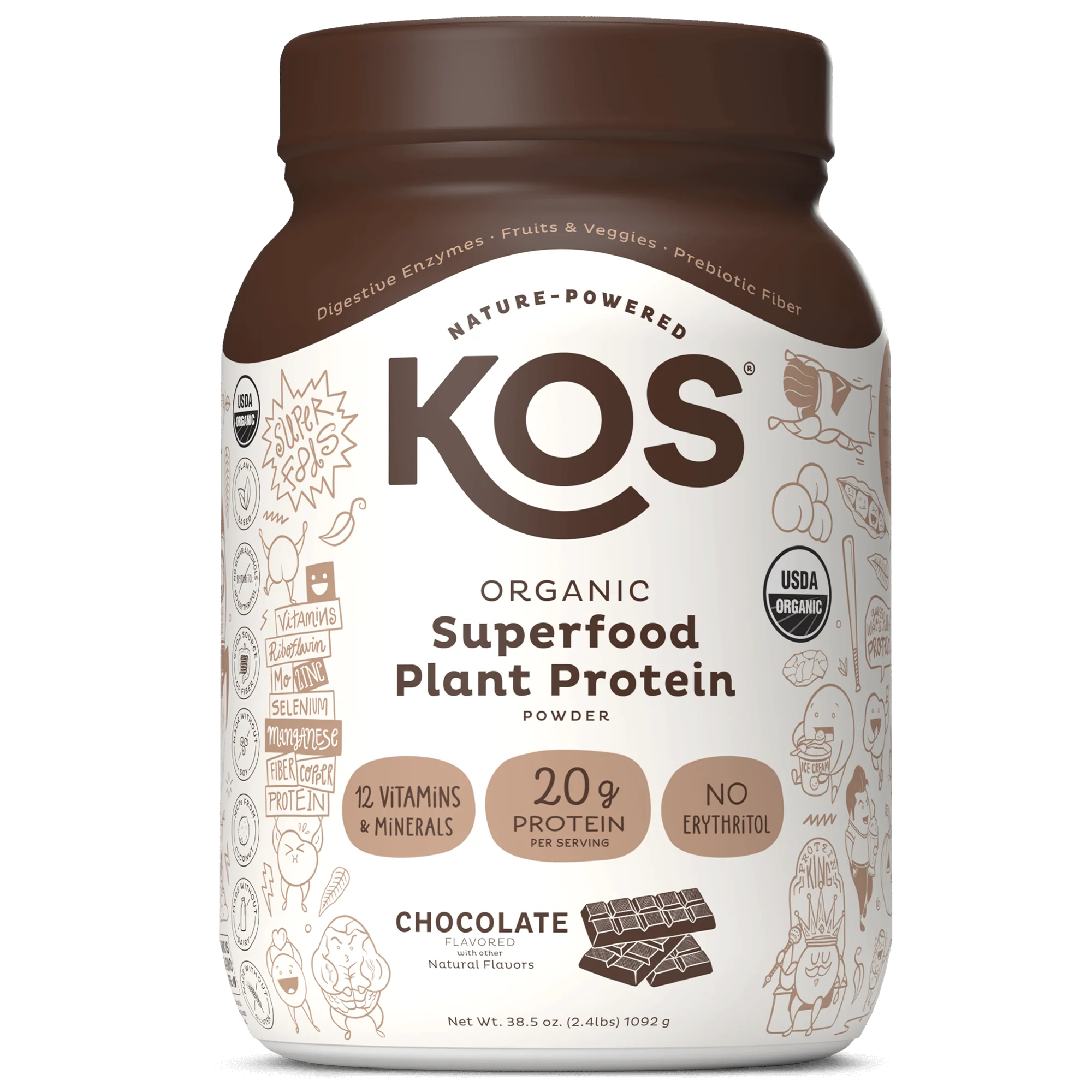 Organic Plant Protein, Chocolate, 28 Servings - Image 14