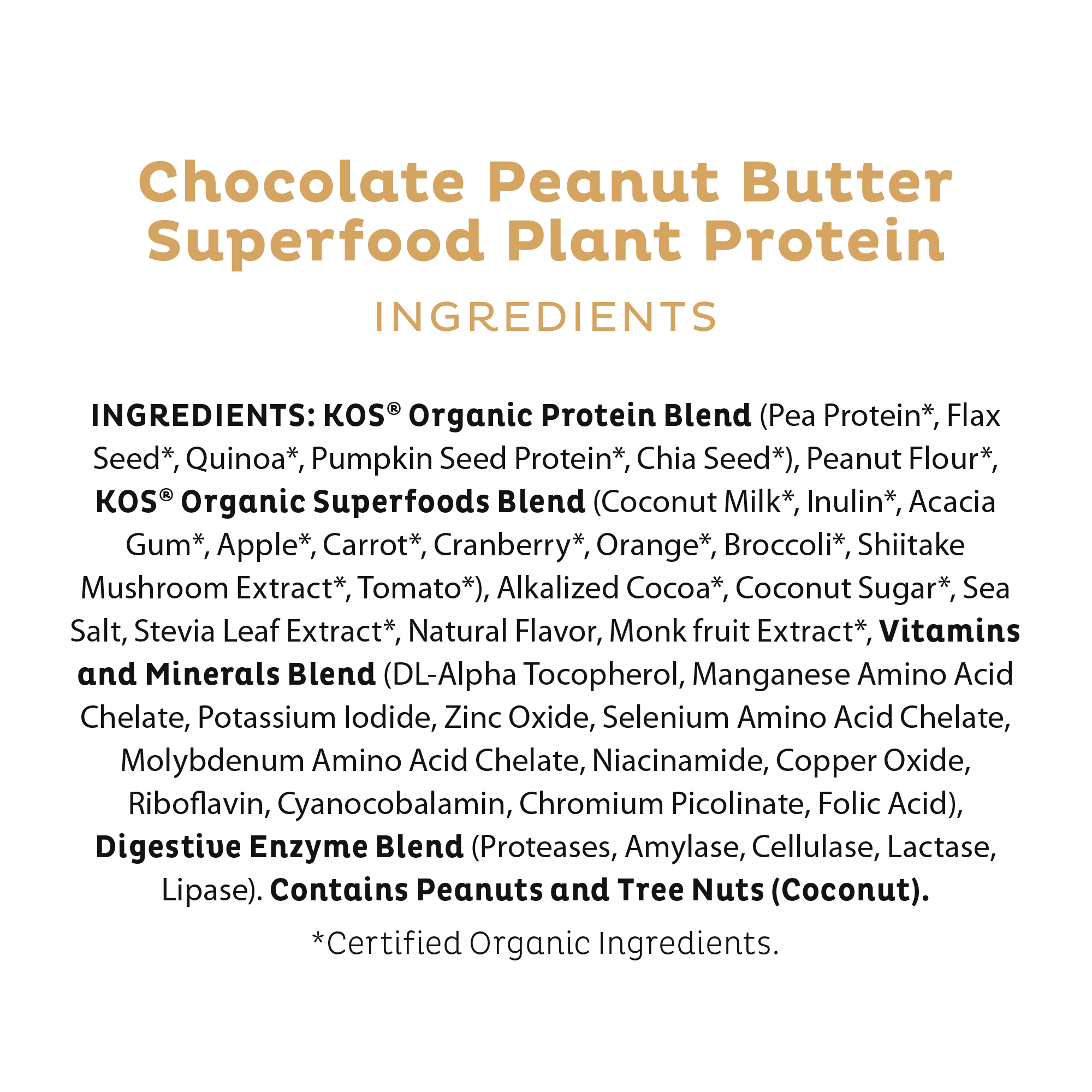 Organic Plant Protein, Chocolate Peanut Butter, 28 Servings - Image 4