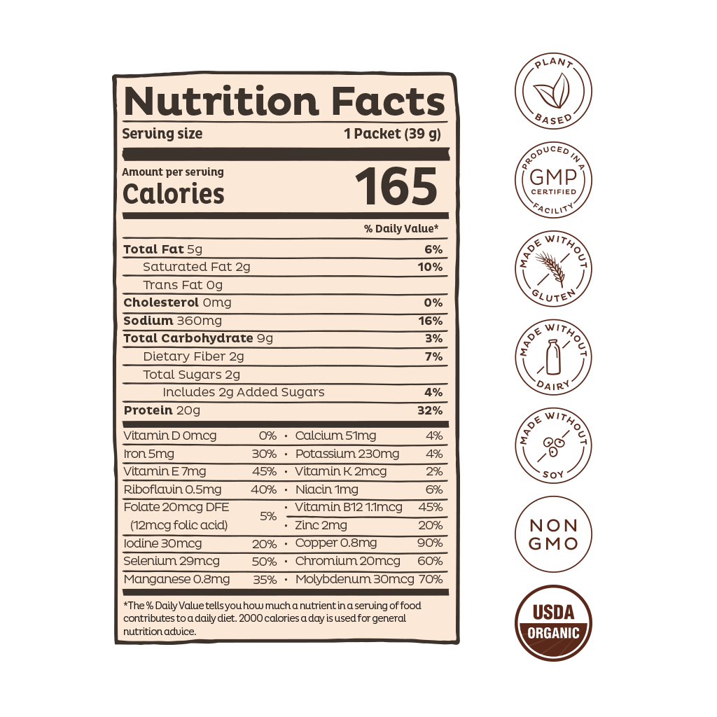 Organic Plant Protein, Chocolate Peanut Butter, Single Serving - Image 10