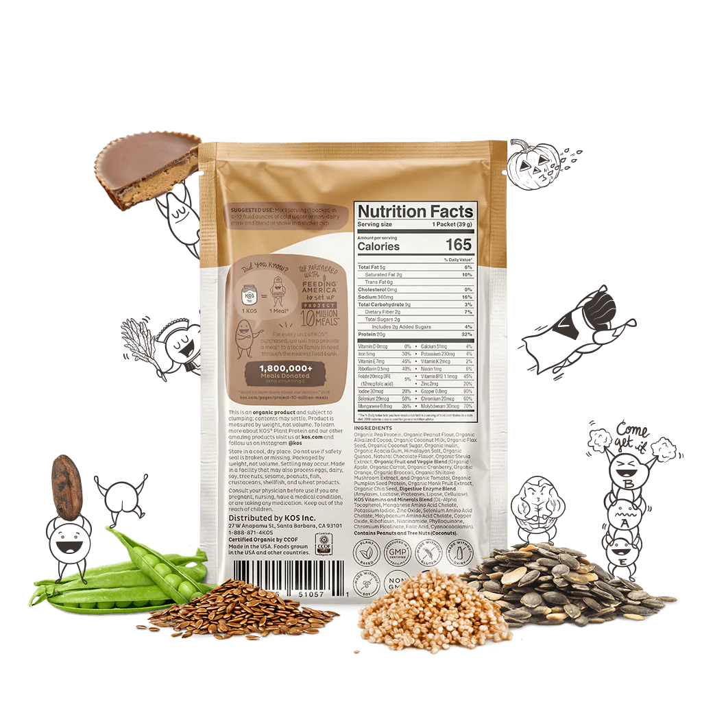 Organic Plant Protein, Chocolate Peanut Butter, Single Serving - Image 3