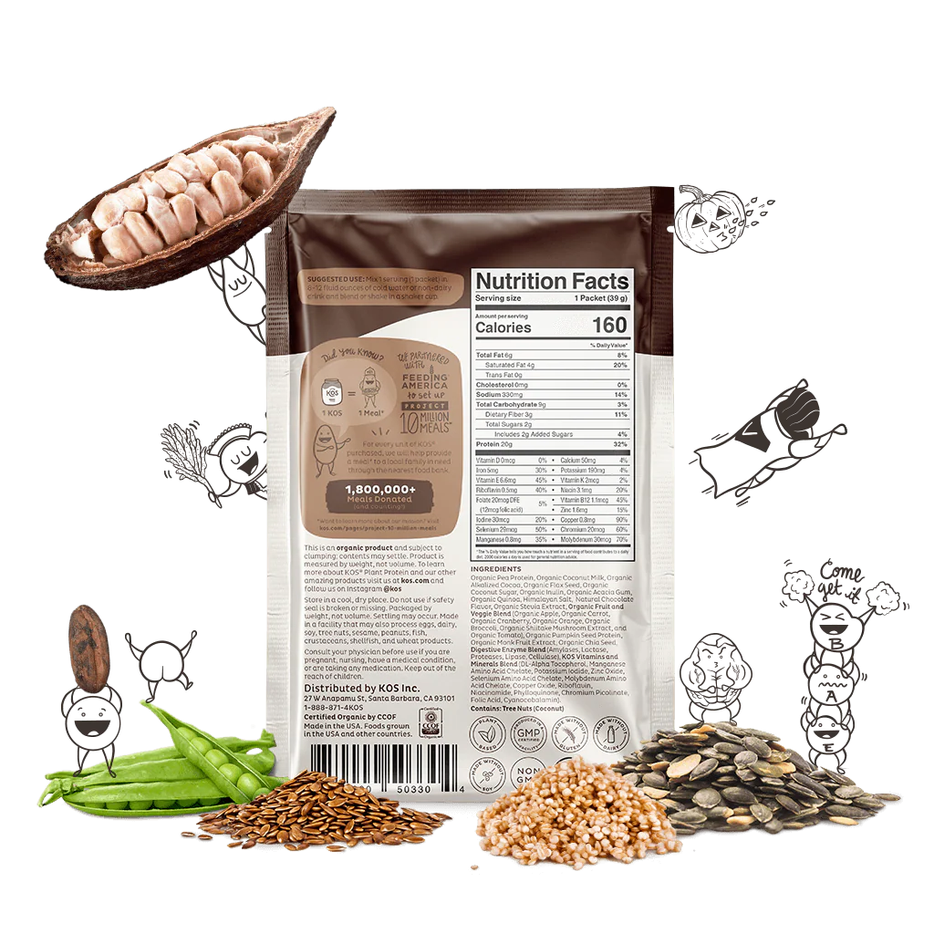 Organic Plant Protein, Chocolate, Single Serving - Image 3