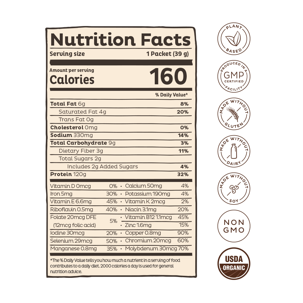 Organic Plant Protein, Chocolate, Single Serving - Image 9