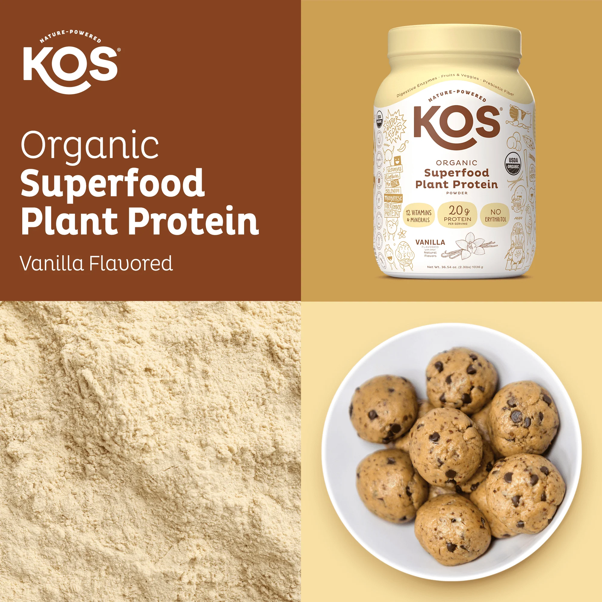 Organic Plant Protein, Vanilla, 28 Servings - Image 14