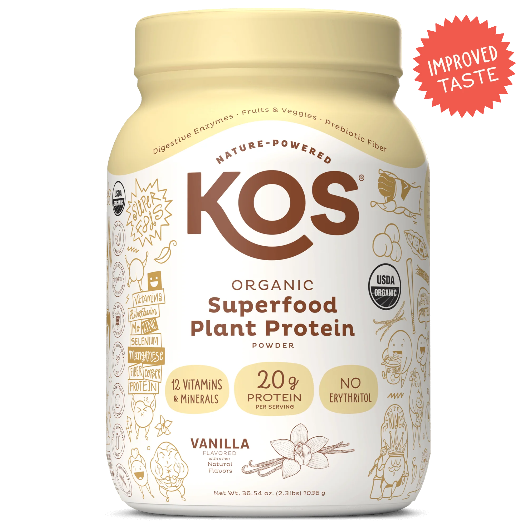 Organic Plant Protein, Vanilla, 28 Servings - Image 2