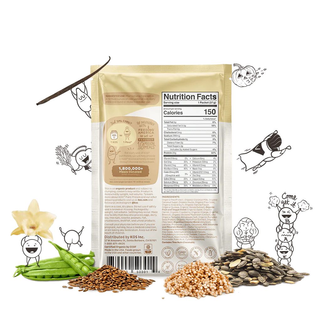 Organic Plant Protein, Vanilla, Single Serving - Image 3