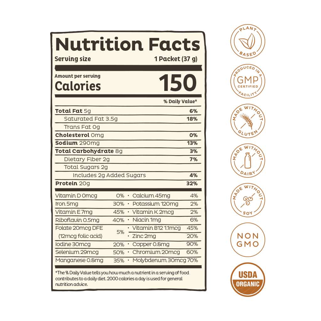 Organic Plant Protein, Vanilla, Single Serving - Image 9