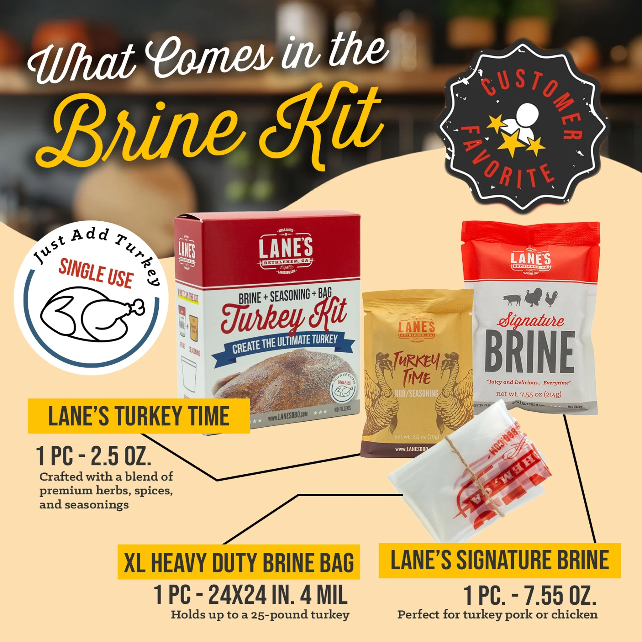 Lane's Turkey Brine Kit - Single Use - Image 2