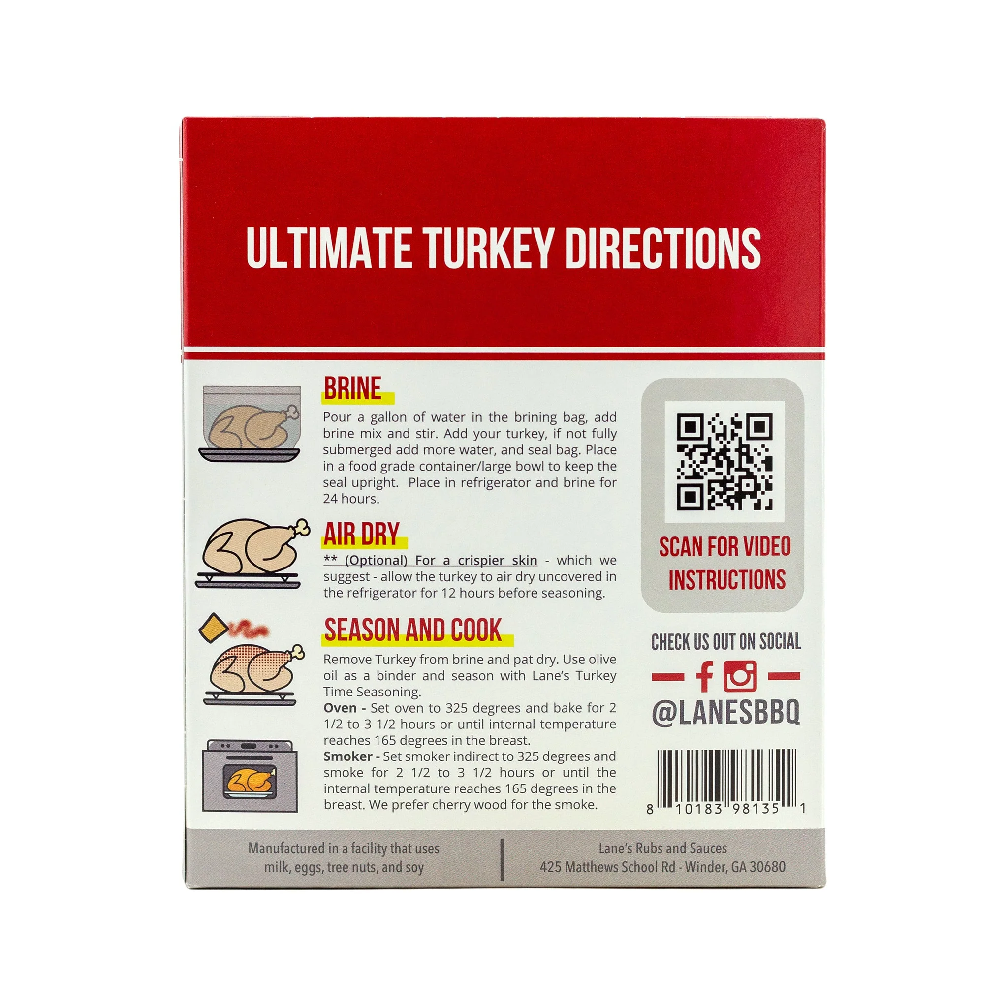 Lane's Turkey Brine Kit - Single Use - Image 5