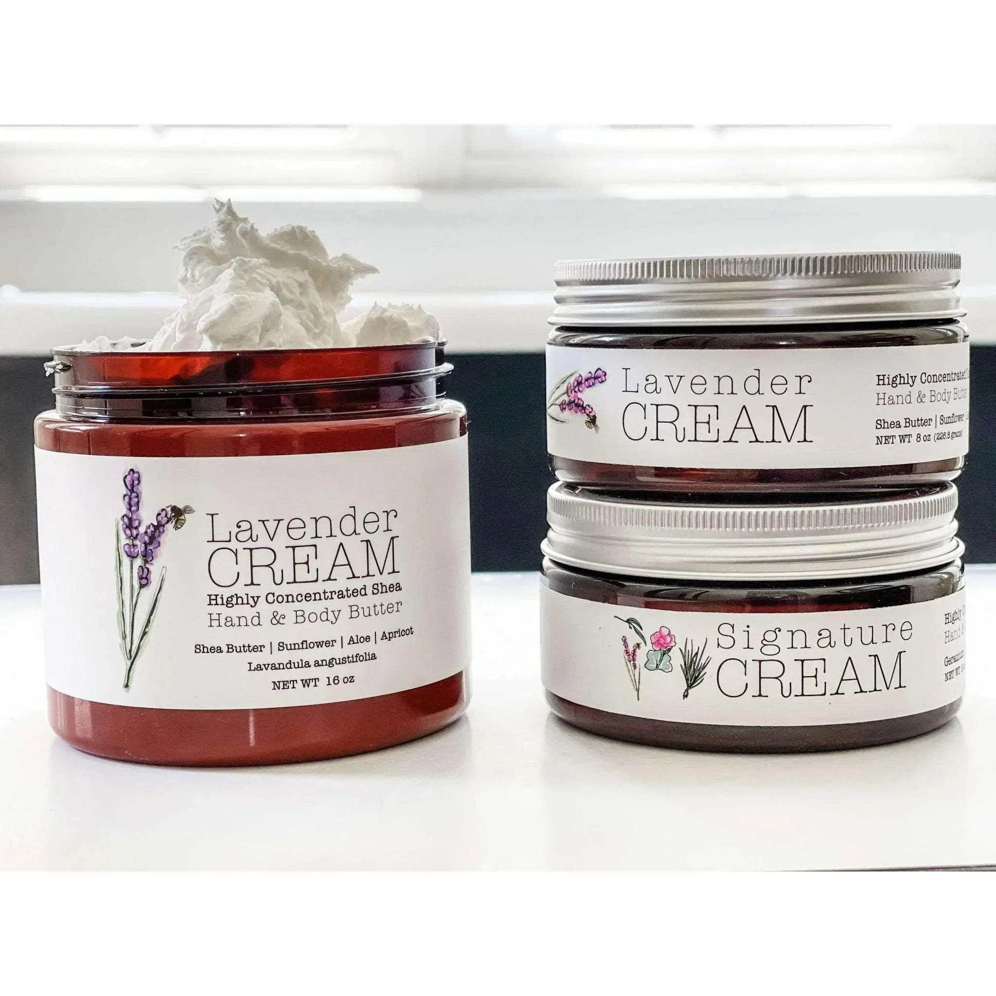 Lavender CREAM - Aromatherapy Hand & Body Cream -Lotion 8 oz or 16 oz - Image 2