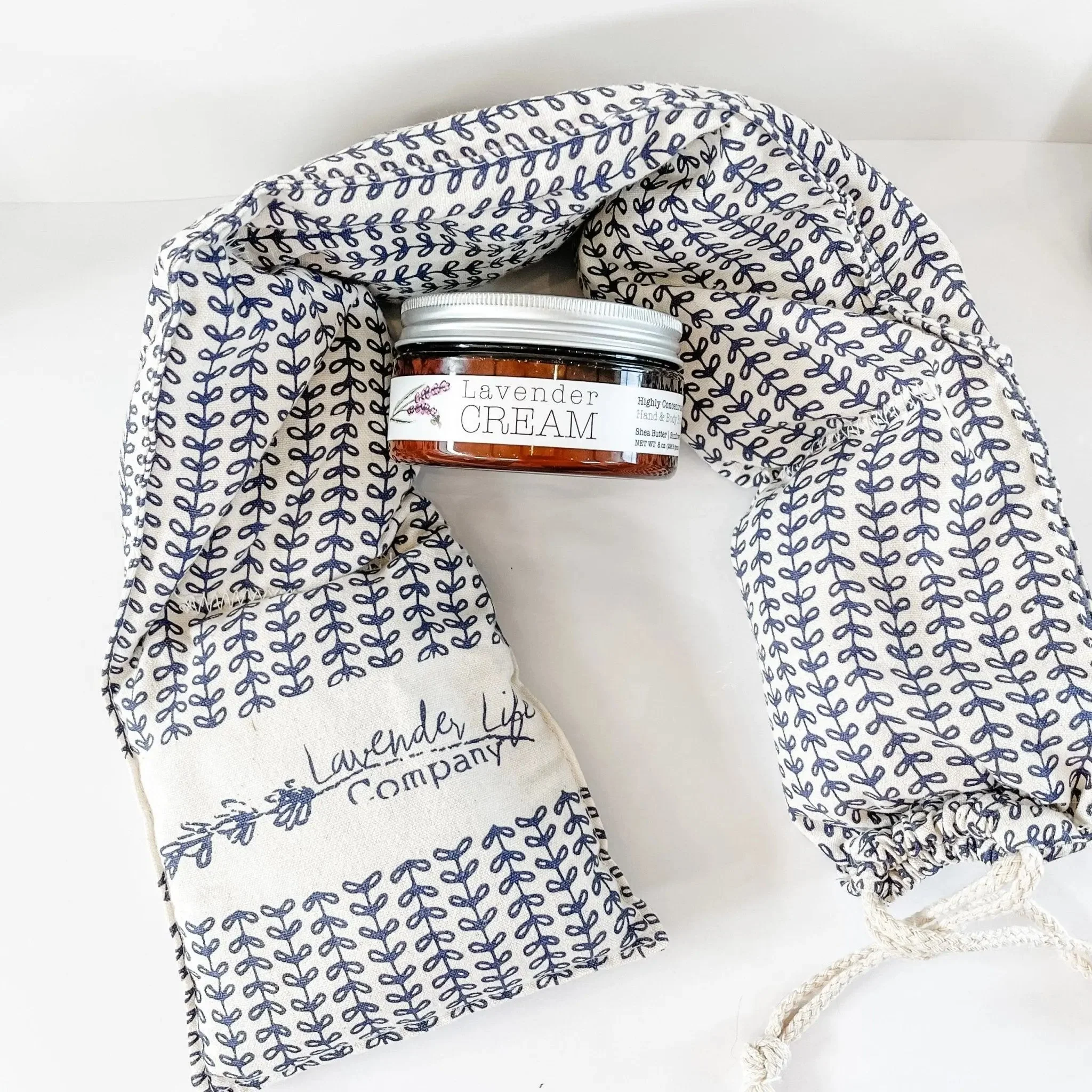 Lavender Neck Wrap and Cream Set - Image 2