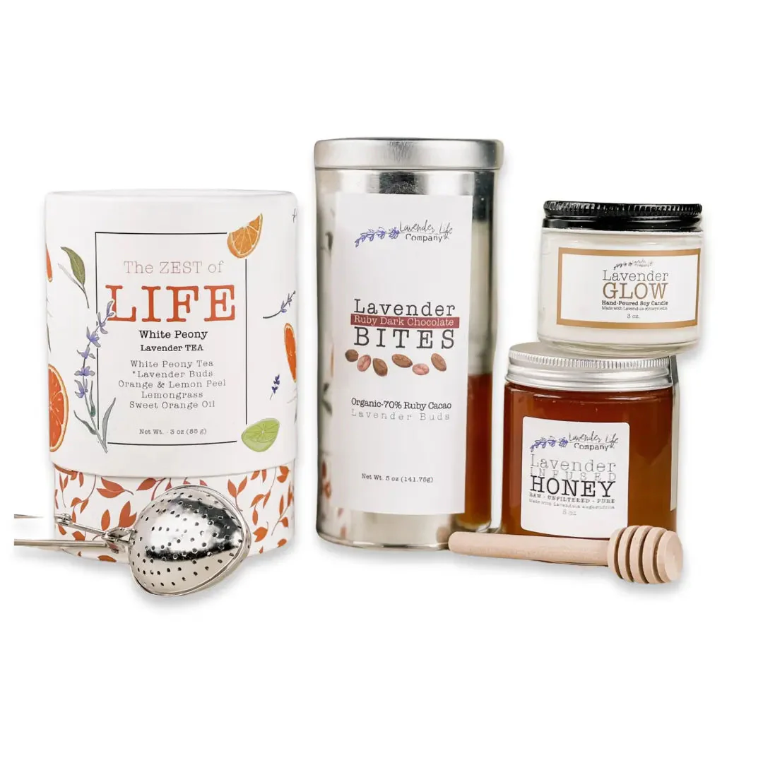 Lavender Tea & Chocolate Gift Box Set - Image 3