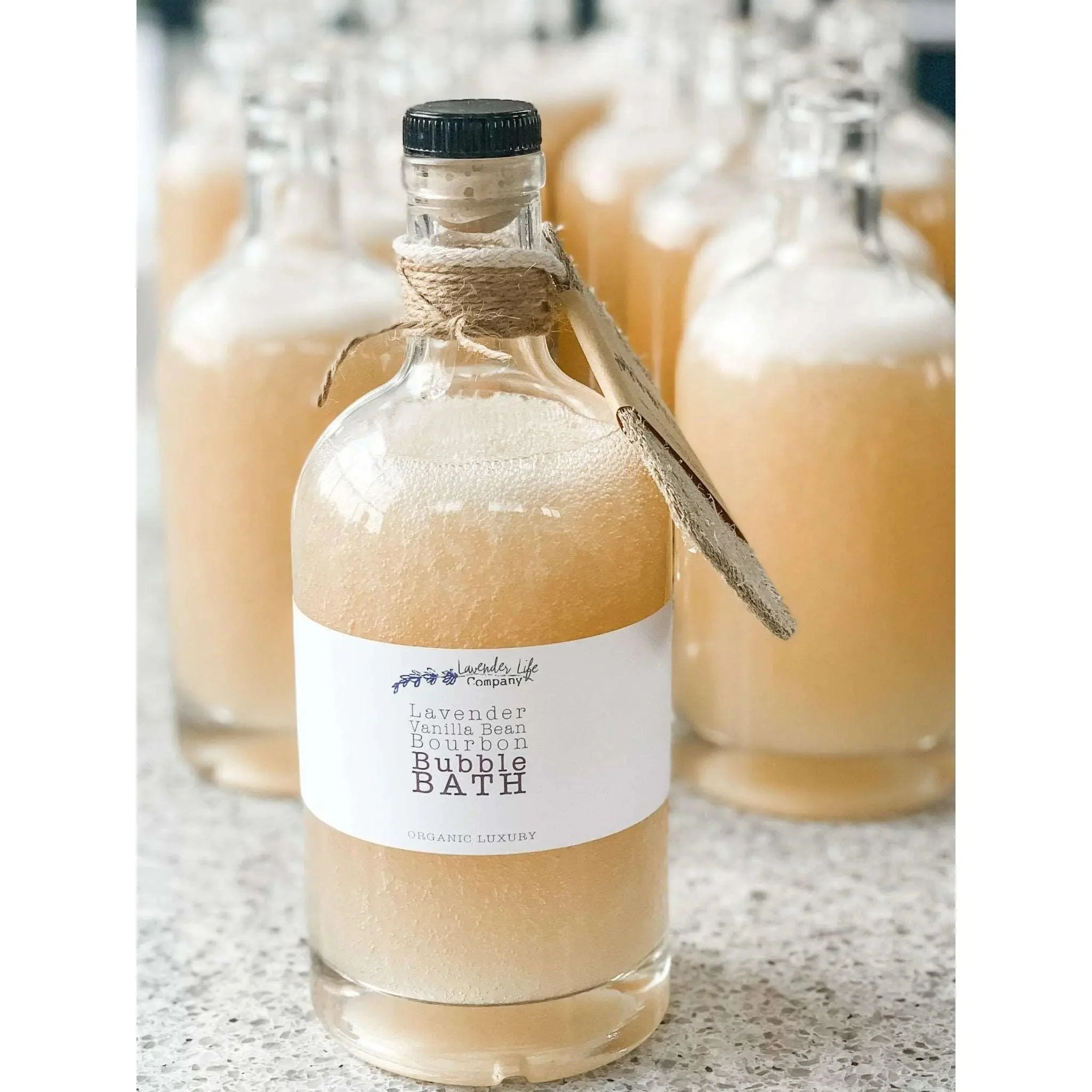 Lavender - Vanilla - Bourbon Bubble Bath + Luffa Sponge - Image 2