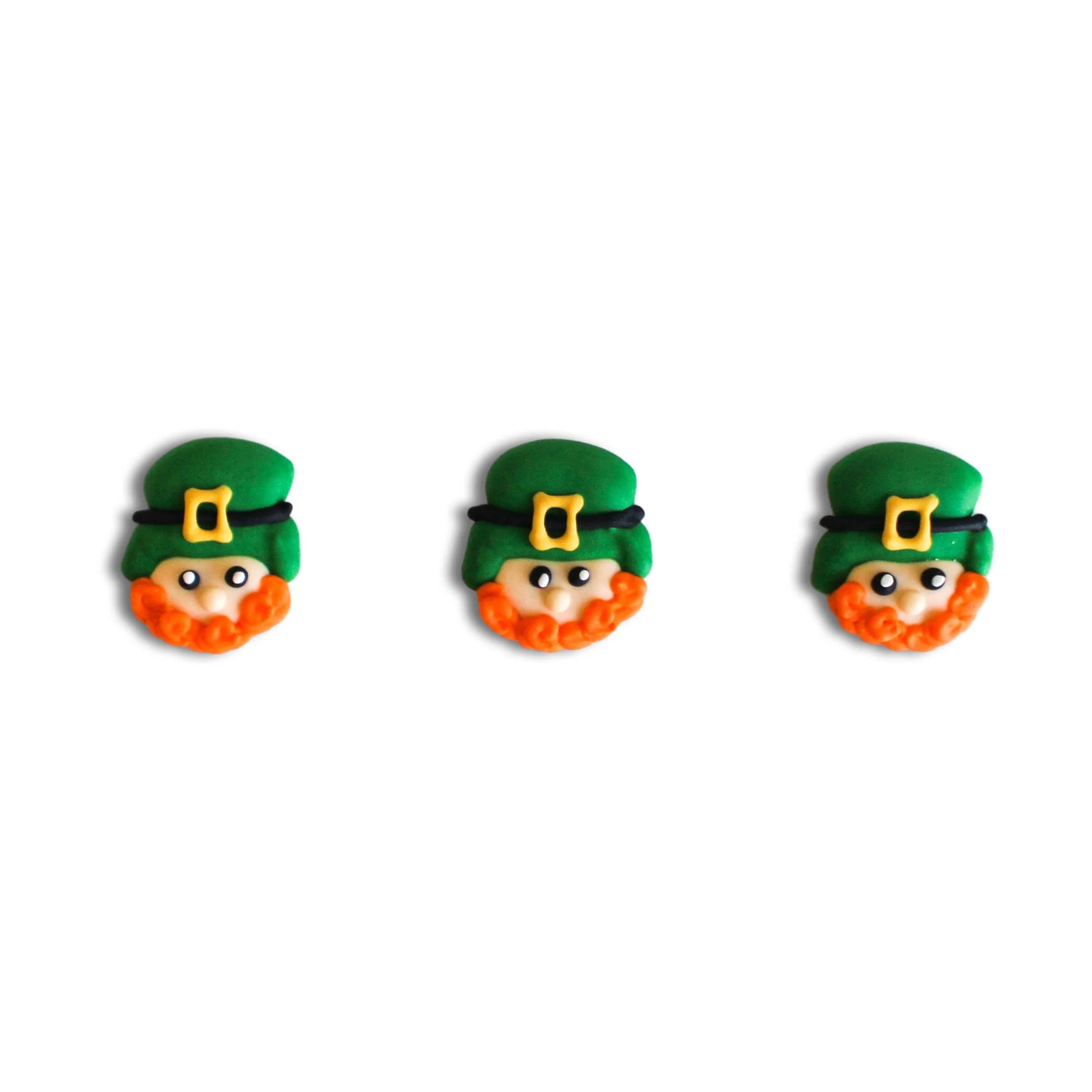 Leprechaun Heads Royal Icing Decs (Set of 12) - Image 2