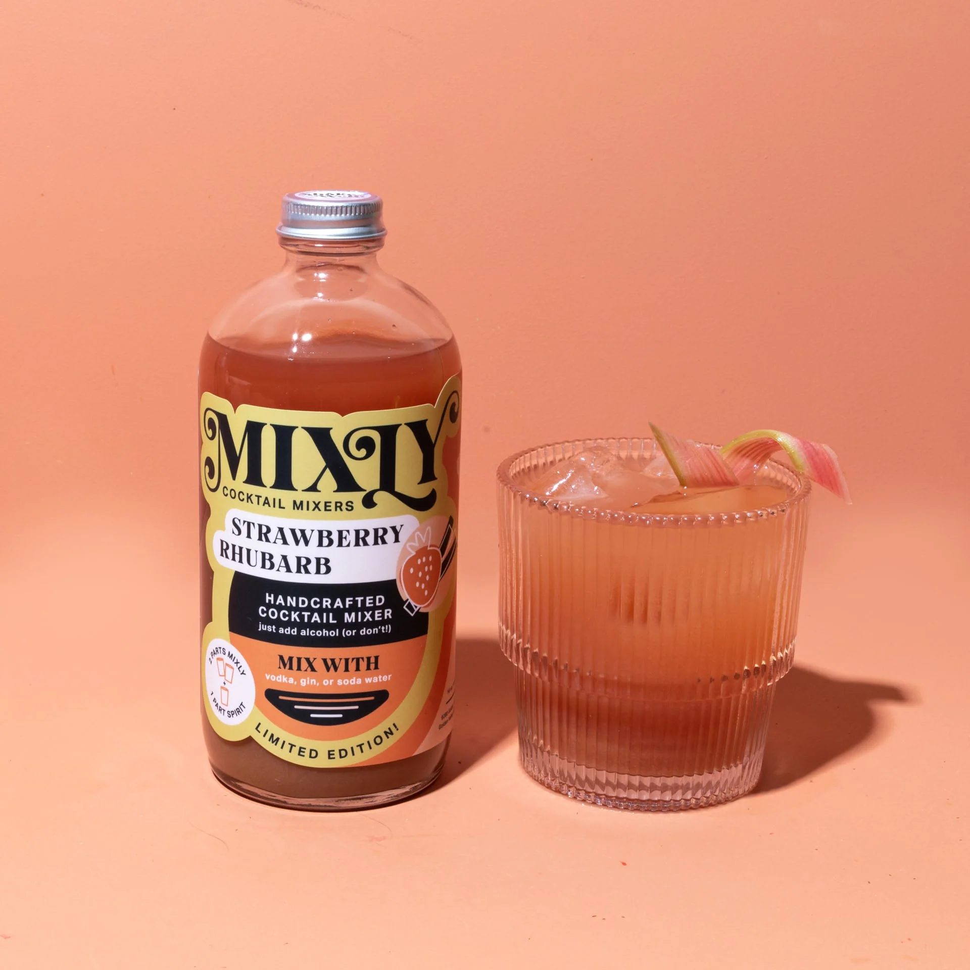 Limited Edition! Strawberry Rhubarb - Margarita Cocktail & Mocktail Mixer - Image 6