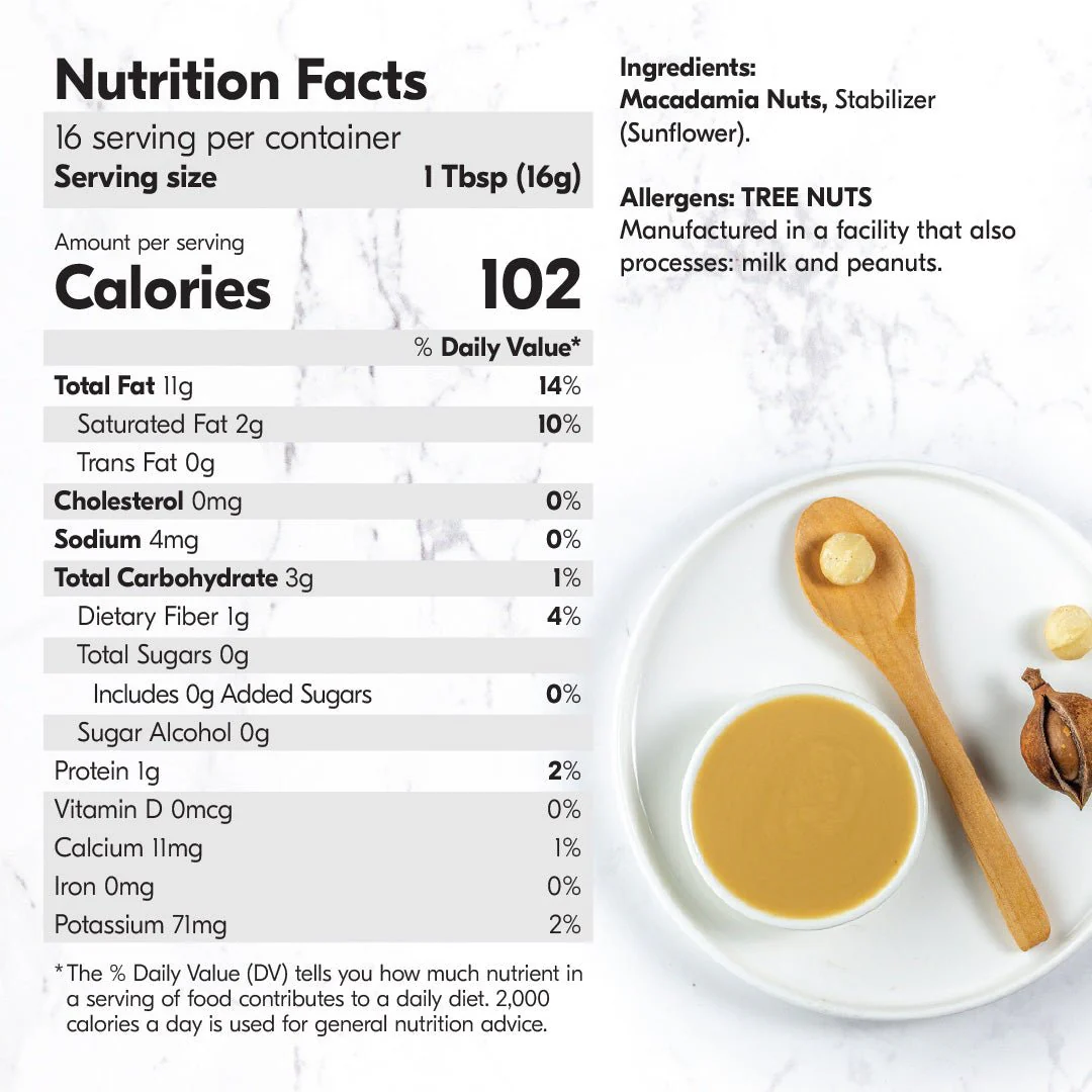 Macadamia Nut Butter All Natural Flavor (1 Flavor, 1 Jar) - Image 4